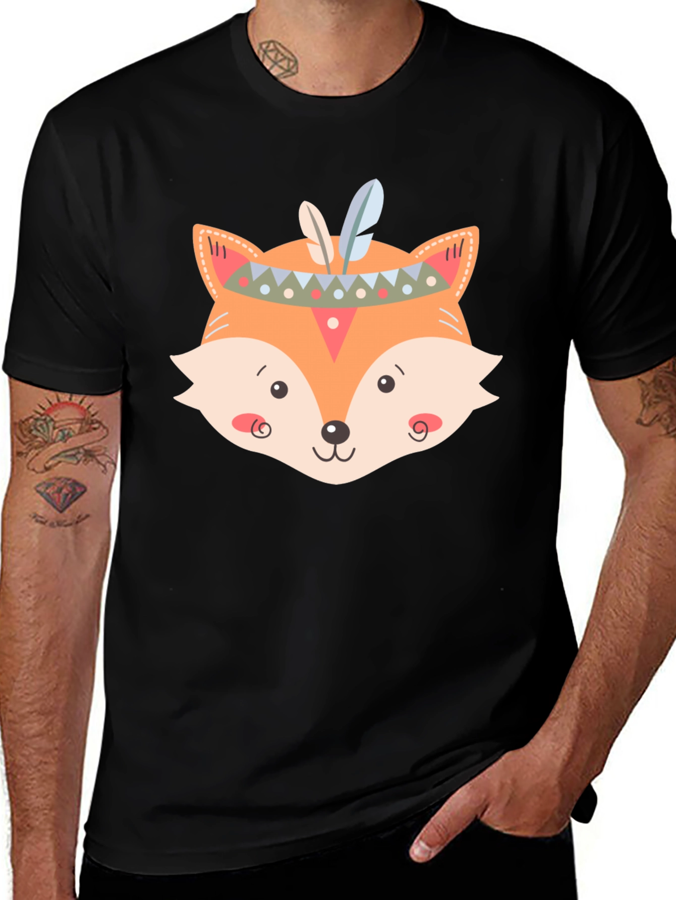 Variant 27 of Fox Graphic Tee - Stylish Black T-Shirt