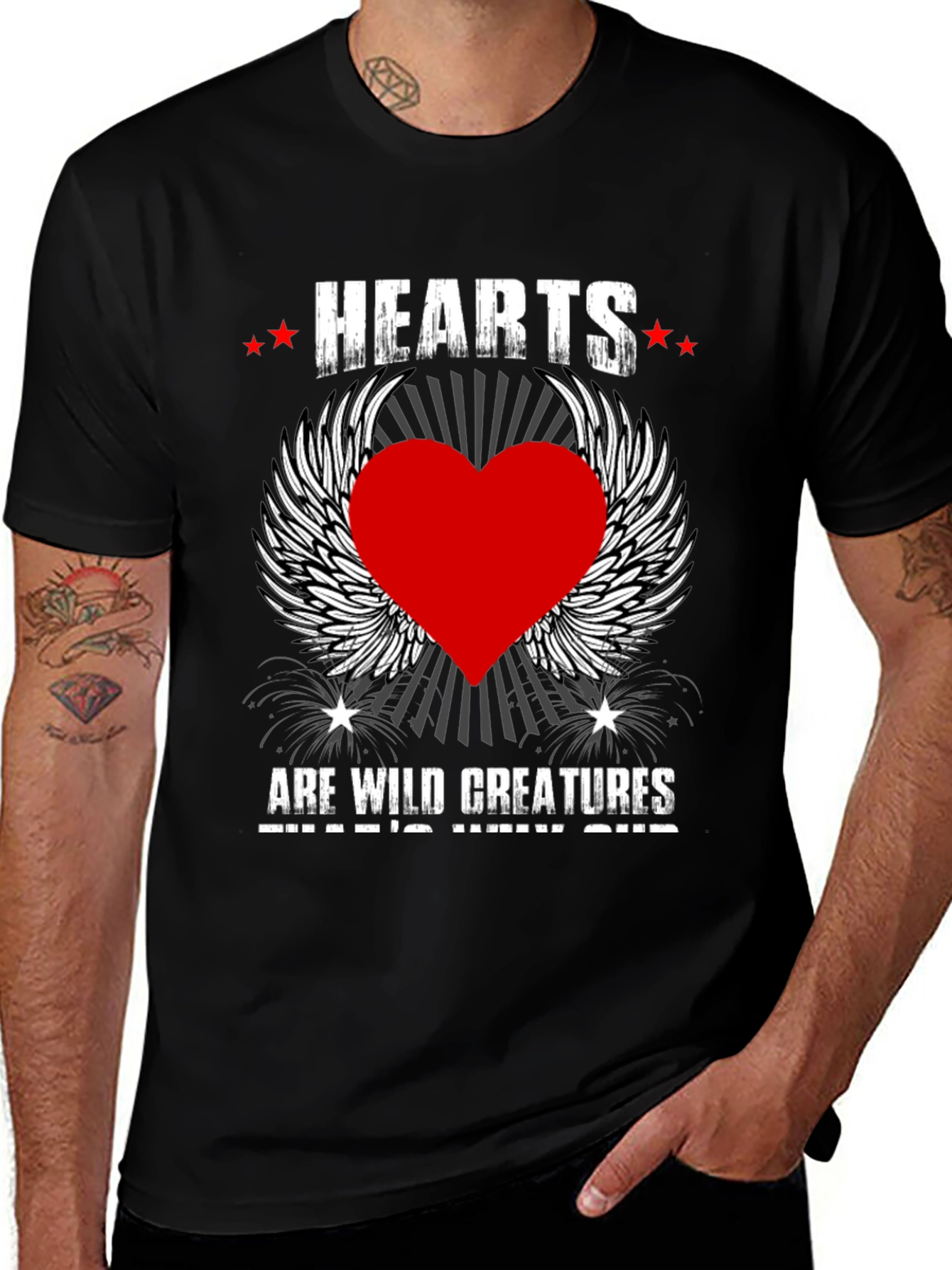 Hearts Are Wild Creatures Graphic Tee