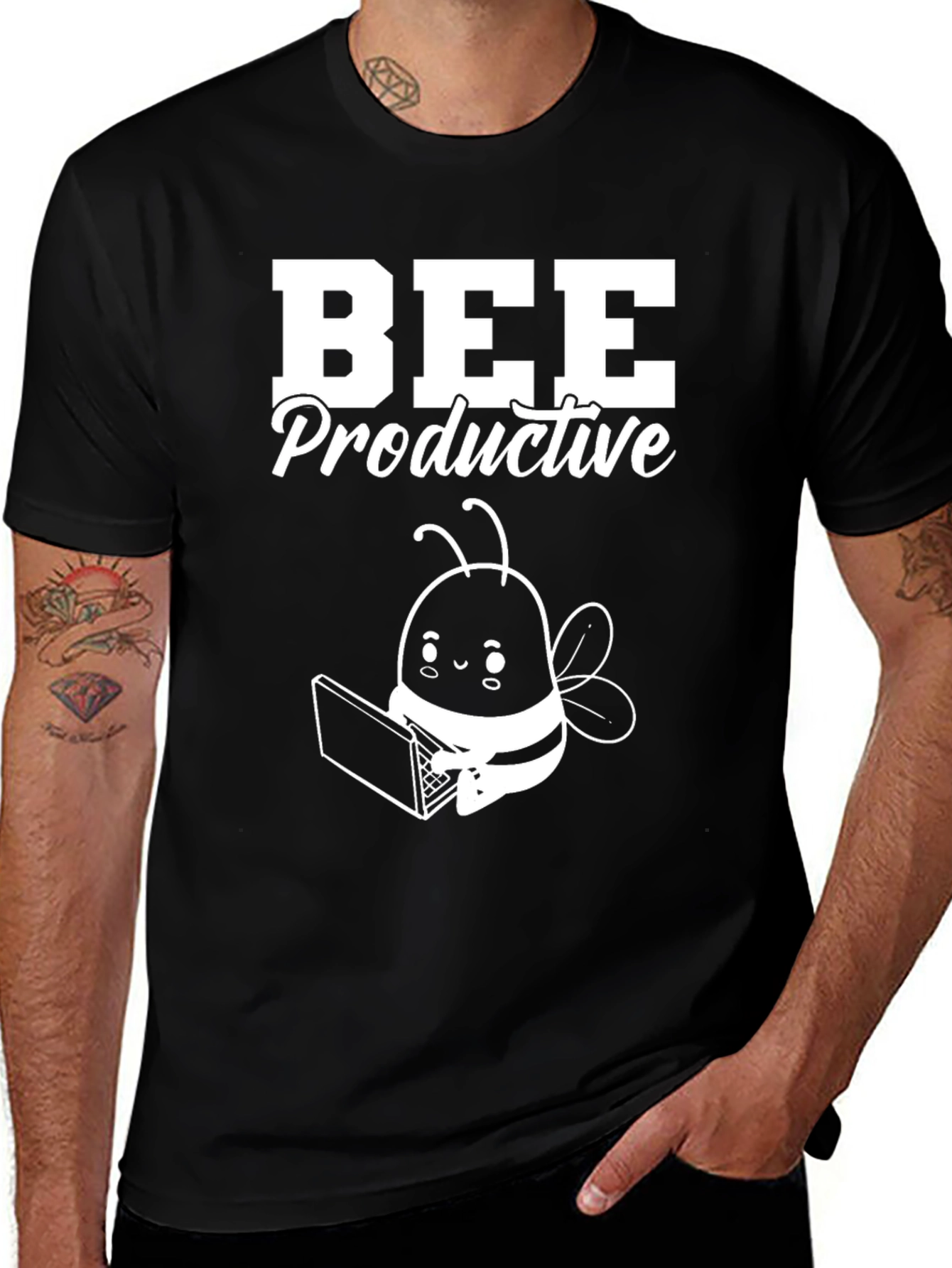 Bee Productive T-Shirt - Work From Home Bee