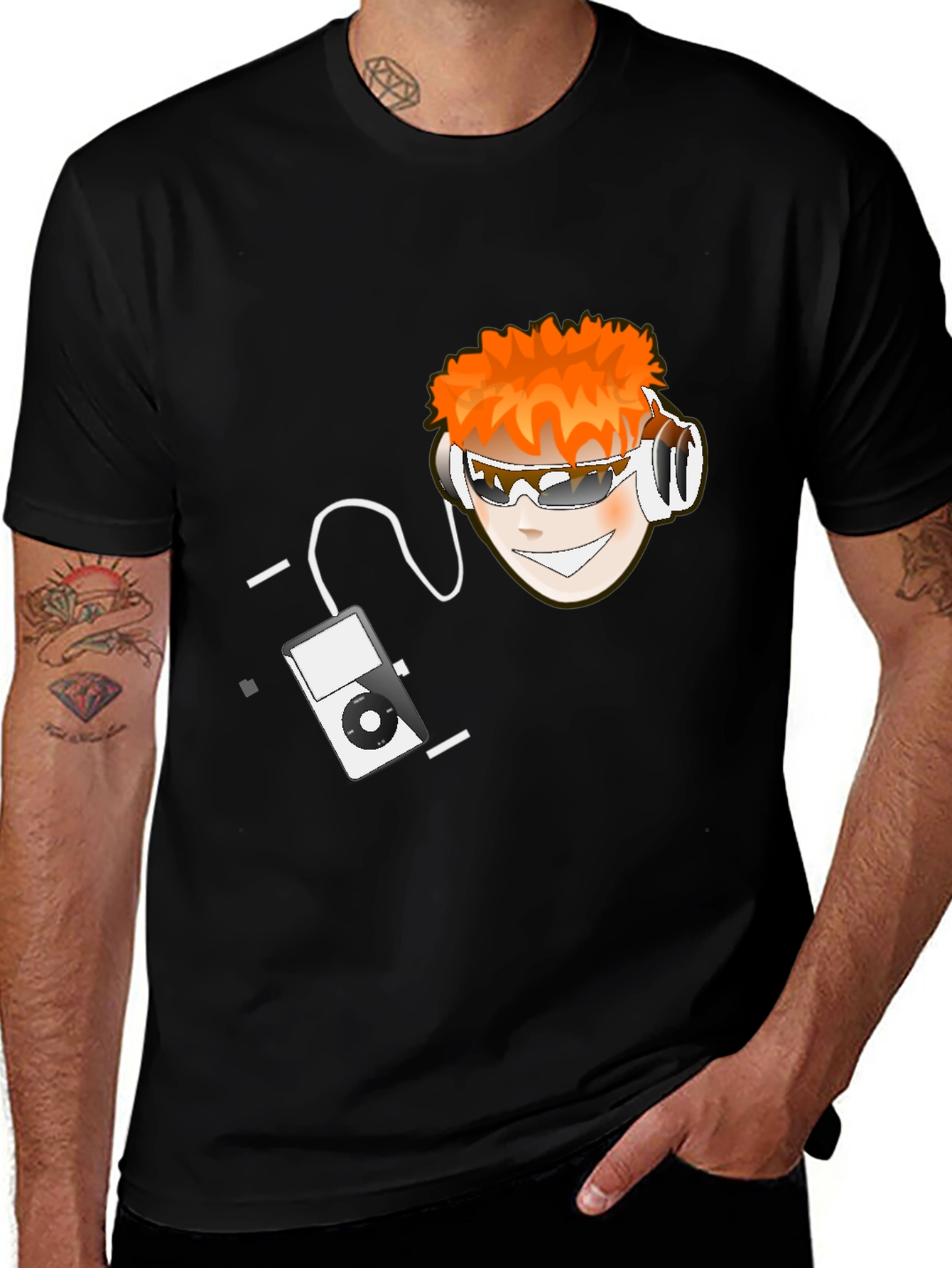 Variant 3 of Cool Tunes T-Shirt: Headphone Graphic Tee