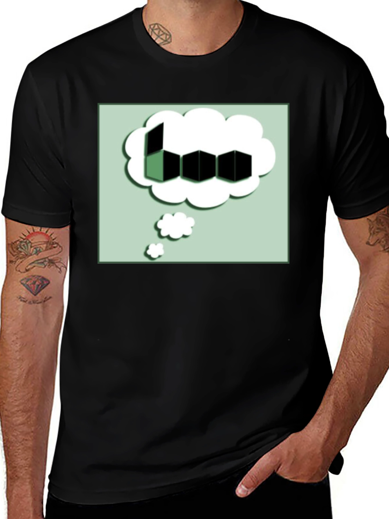 Variant 25 of Cube Cloud Graphic T-Shirt