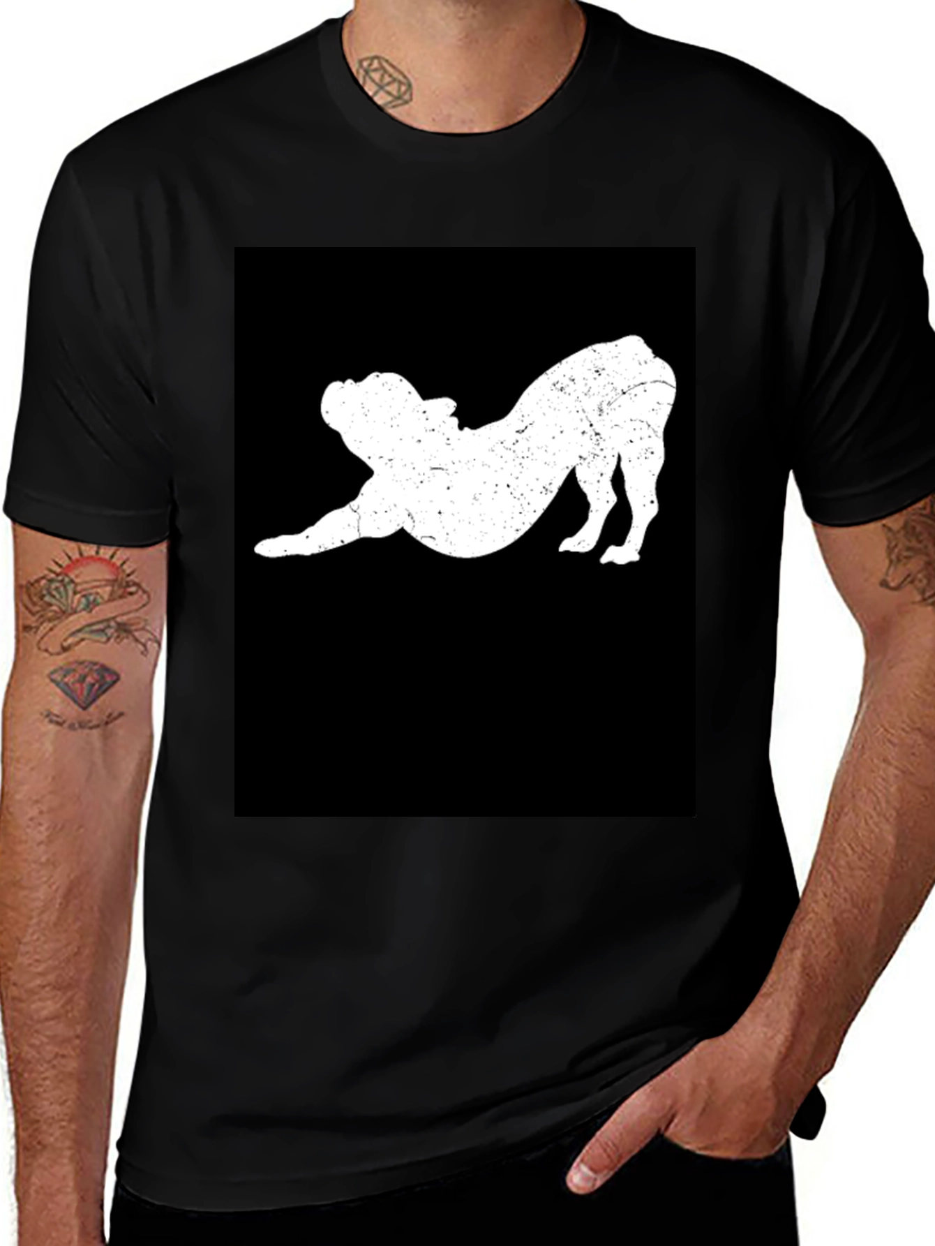 Variant 6 of Bulldog Stretch Black T-Shirt - Comfort Fit