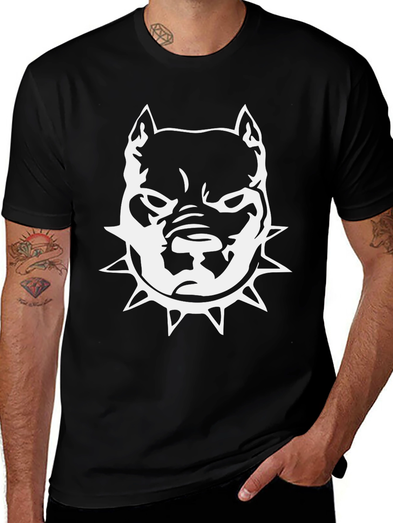 Variant 5 of Bold Pitbull Graphic Tee - Black