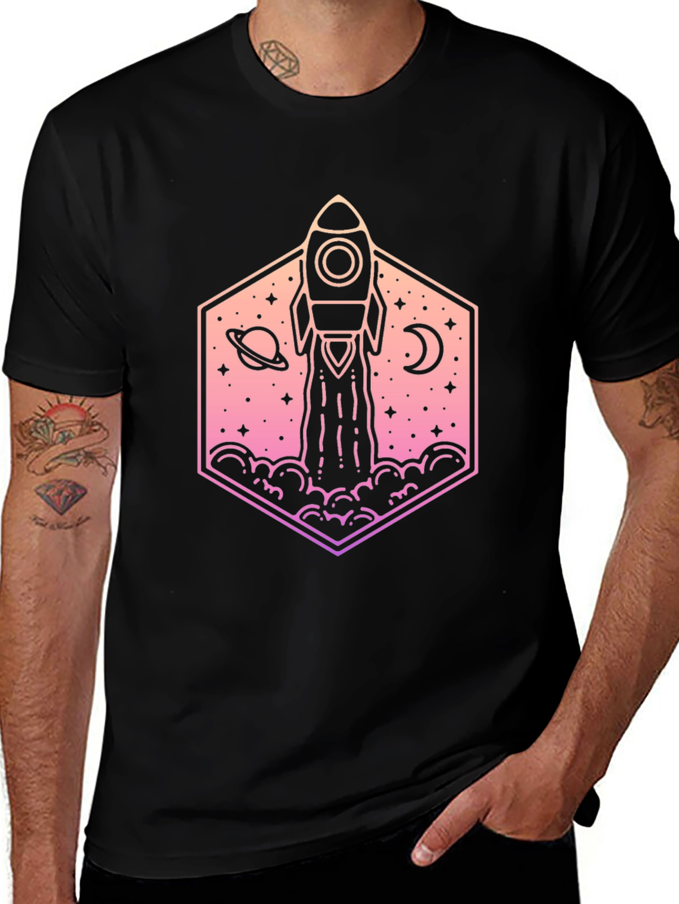 Variant 8 of Rocket Ship Graphic Tee