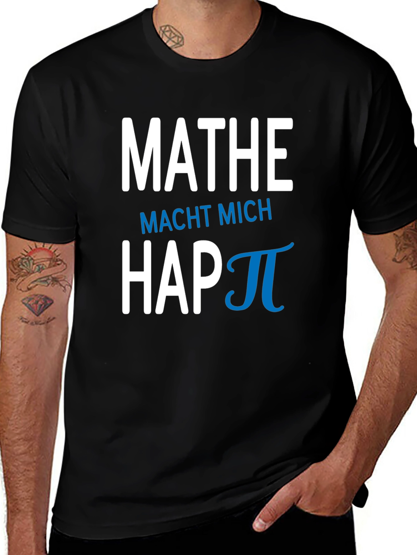Variant 24 of Math Makes Me Happy T-Shirt - Mens Black Tee