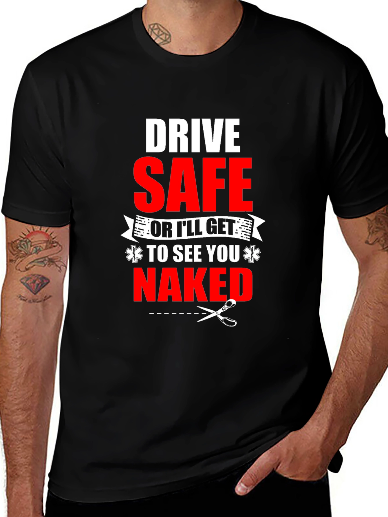 Variant 28 of Drive Safe Funny EMS T-Shirt