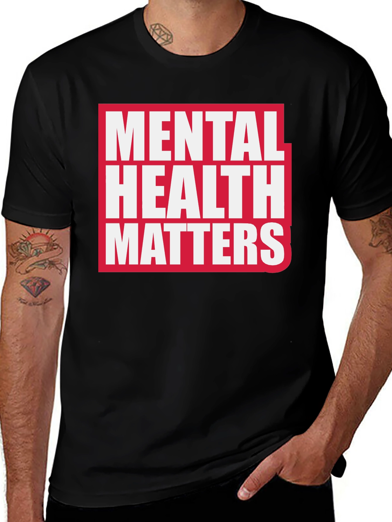 Variant 25 of Mental Health Matters Graphic Tee - Black