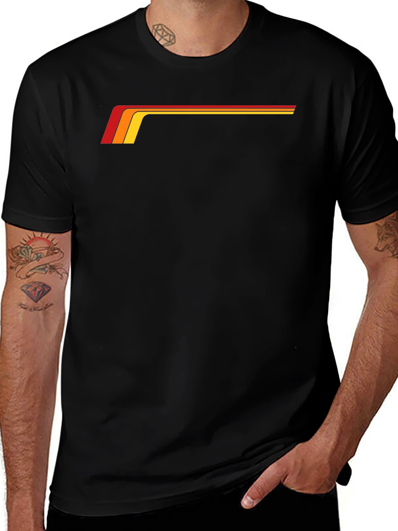 Variant 7 of Retro Stripe T-Shirt - Vintage Inspired Design