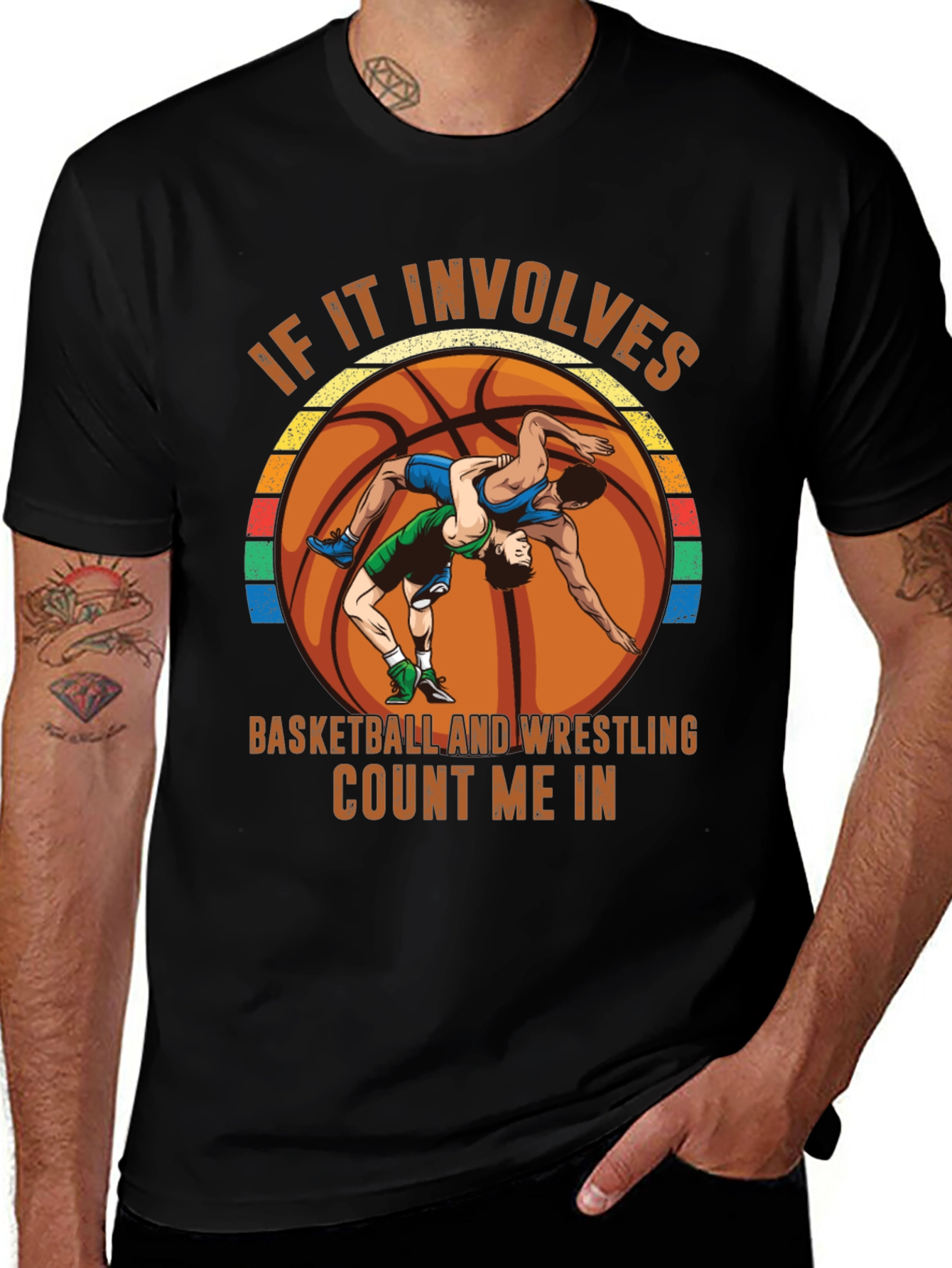 Variant 29 of Basketball Wrestling T-Shirt - Count Me In!