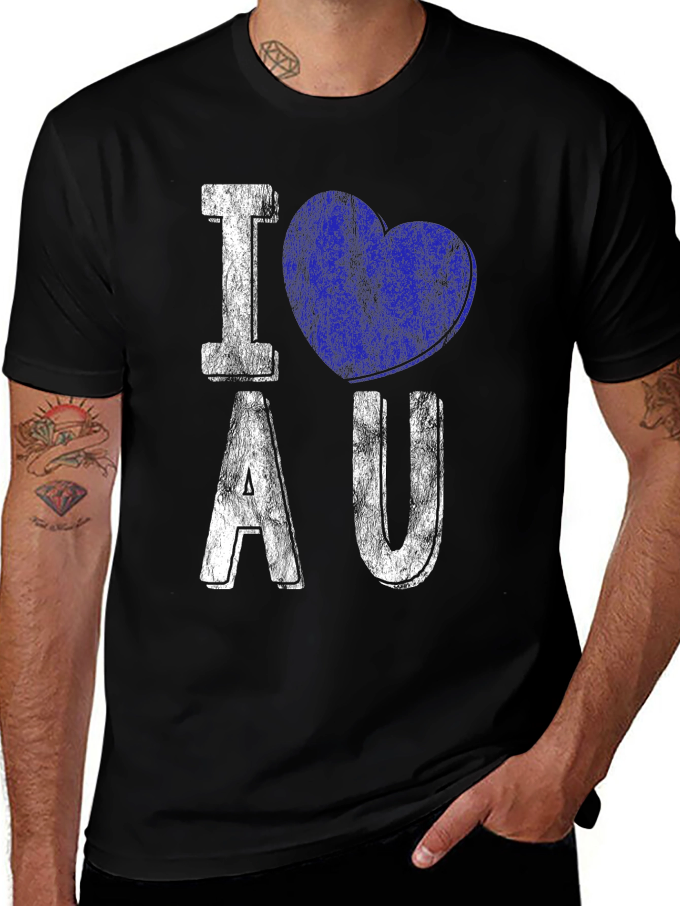 I Love AU T-Shirt - Distressed Design