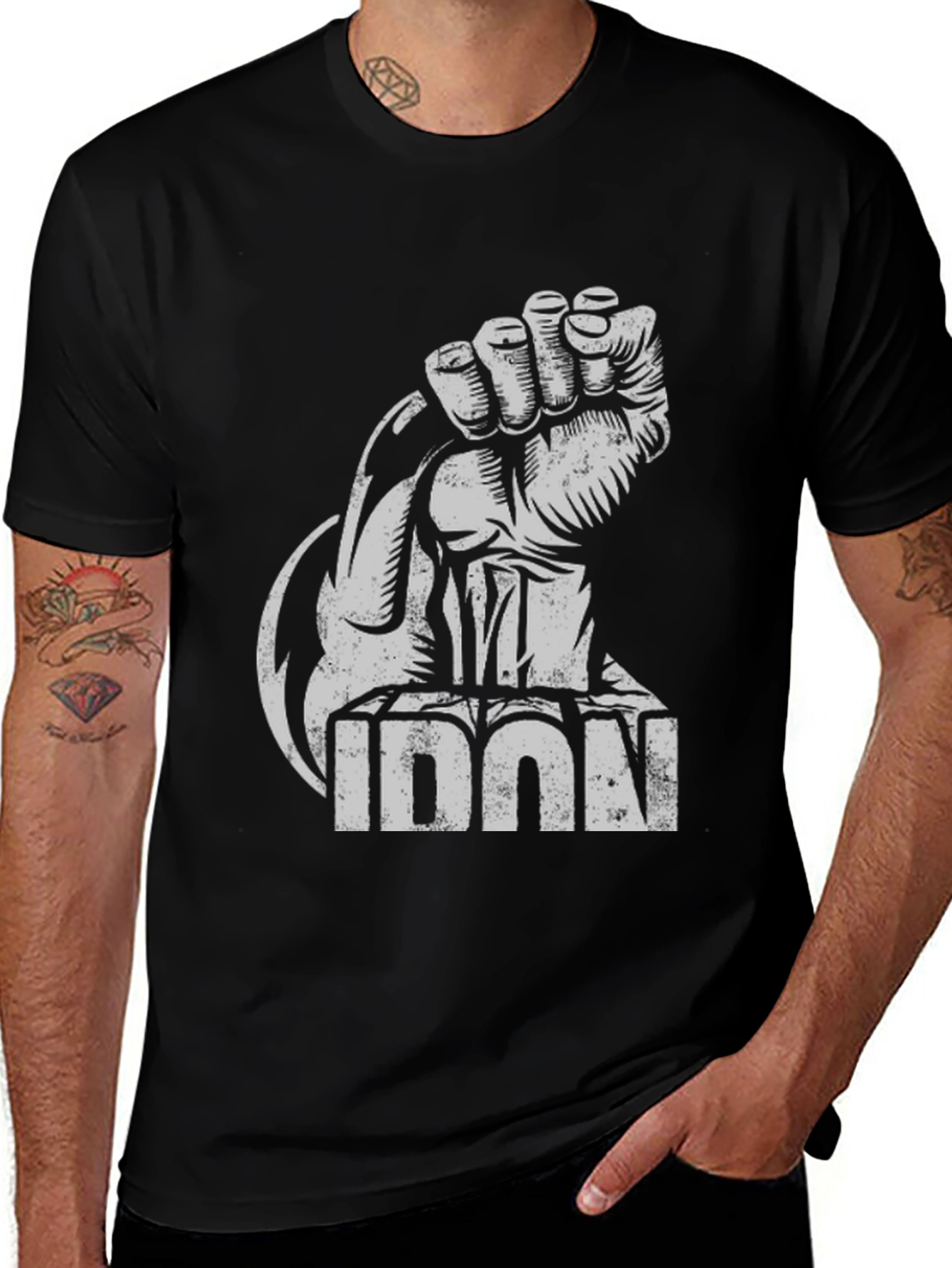 Iron Fist Graphic Tee - Gym Motivation T-Shirt