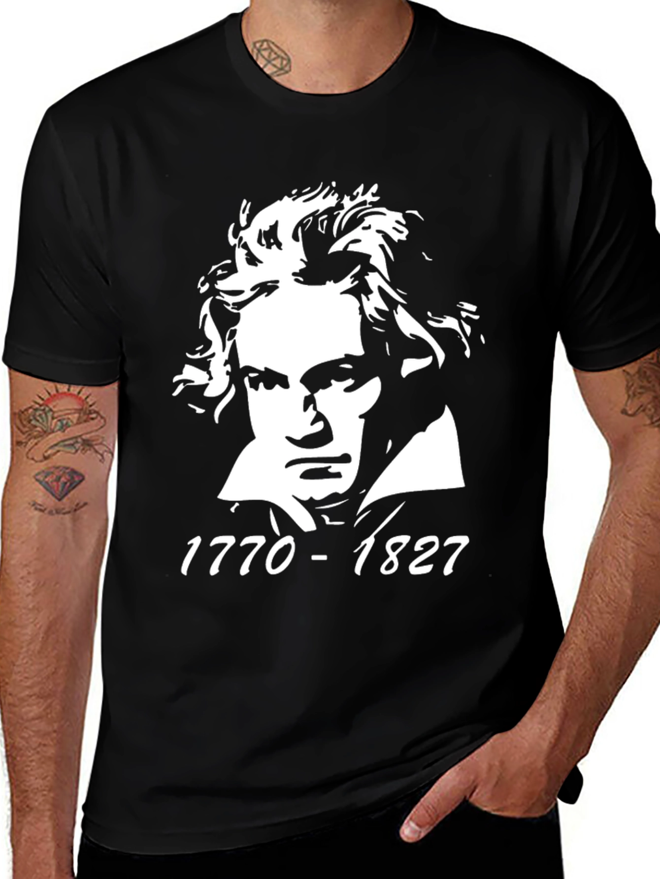 Beethoven Portrait T-Shirt - Classic Musician Tee