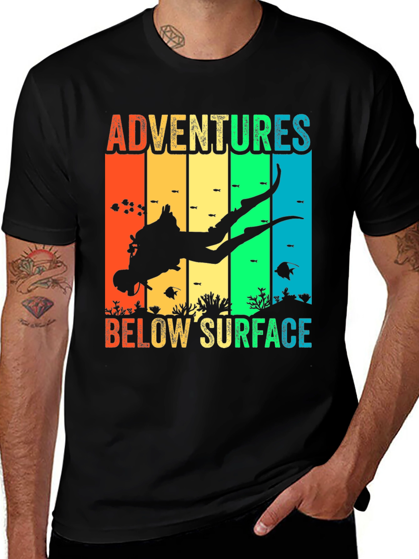 Variant 26 of Diver Adventures Below Surface Graphic T-Shirt
