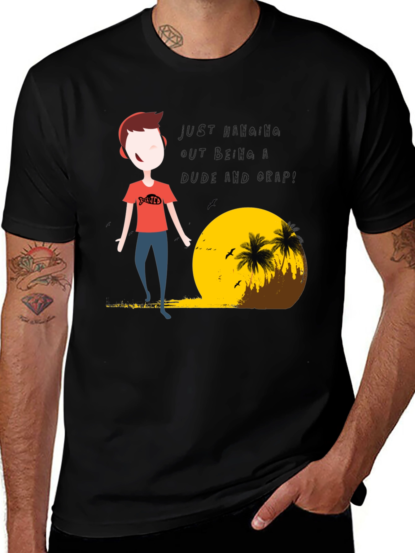 Variant 21 of Just Hanging Dude Graphic Tee