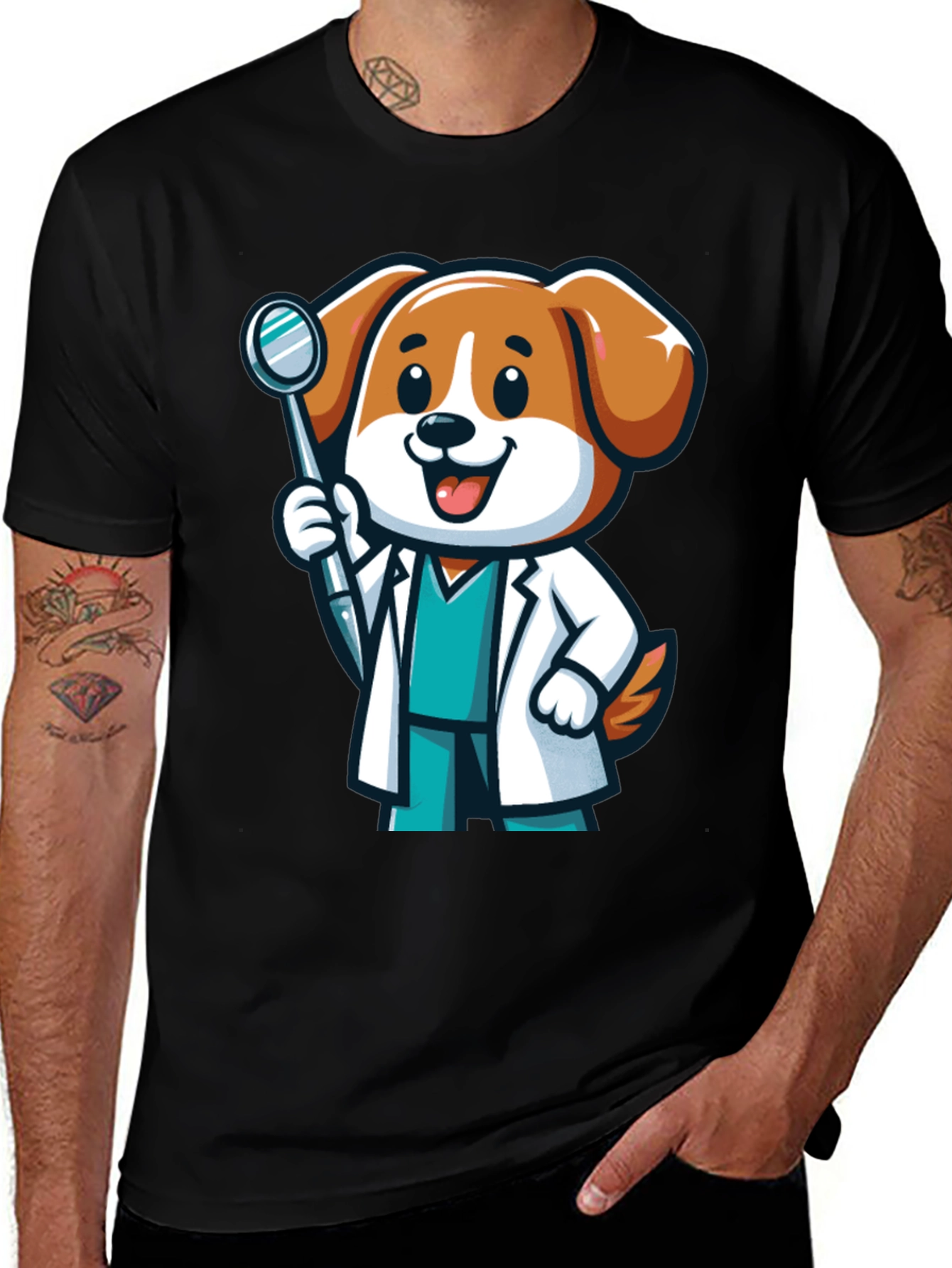 Variant 11 of Dog Dentist T-Shirt - Cute Cartoon Animal Doctor Tee