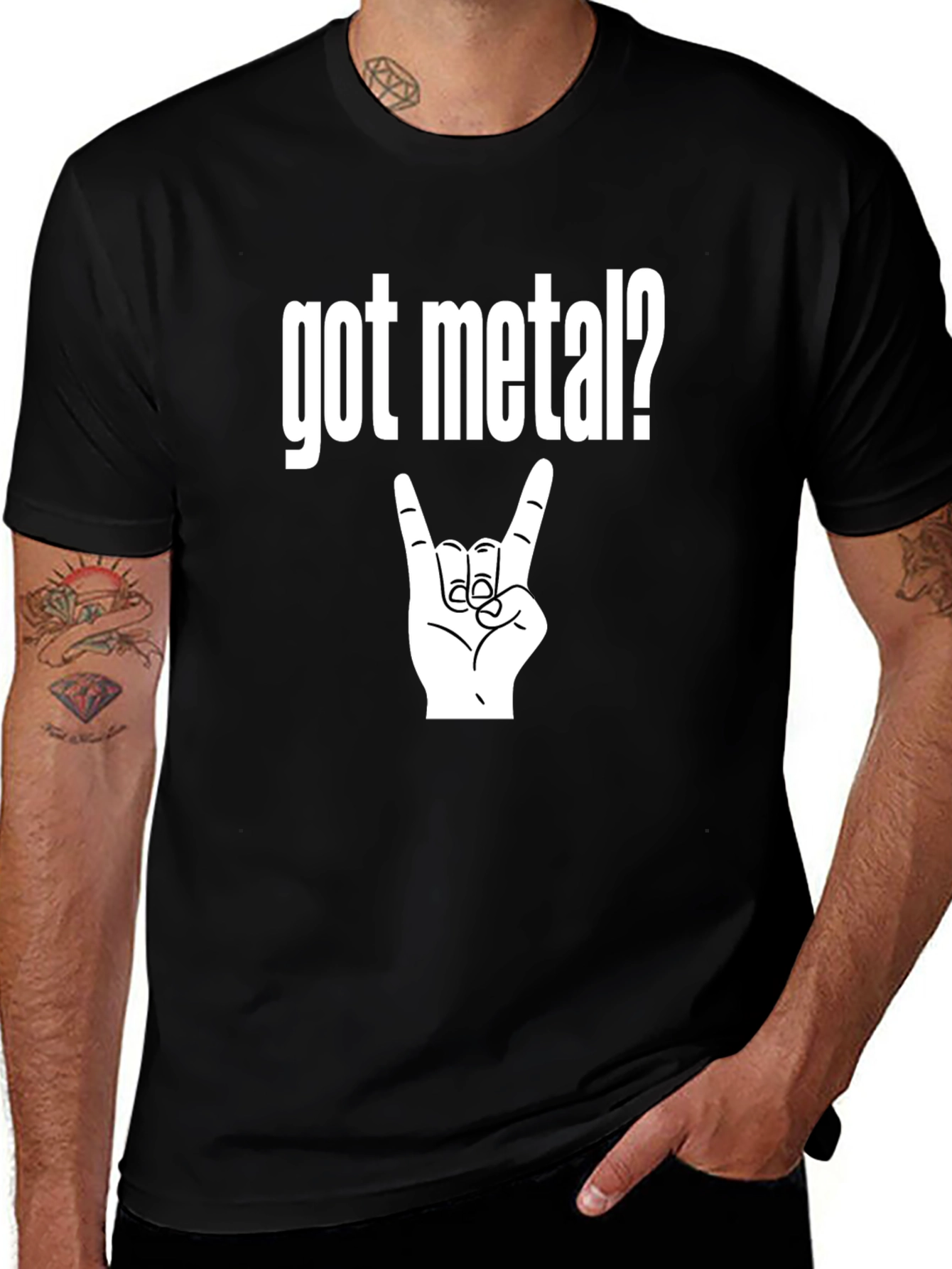 Variant 14 of Got Metal? Black T-Shirt Rock Hand Heavy Music
