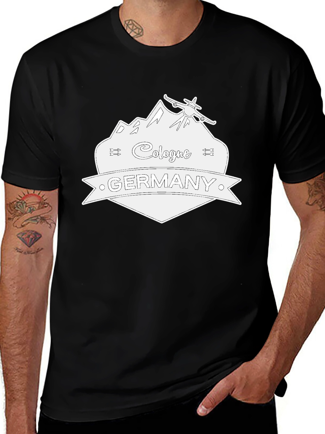 Cologne Germany Graphic T-Shirt - Black