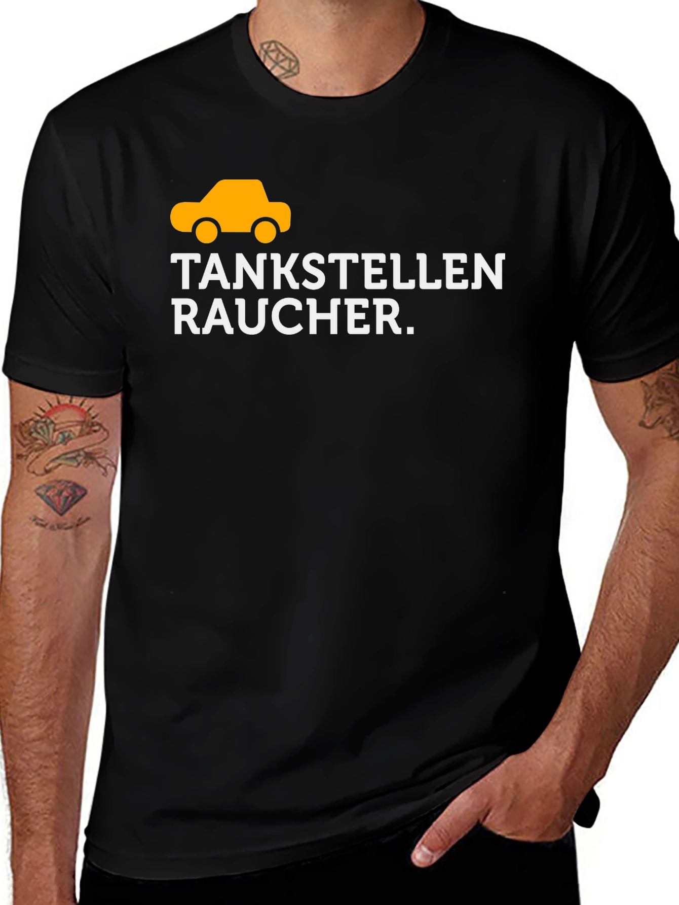 Variant 12 of Tankstellen Raucher T-Shirt - Petrol Station Smoker Tee