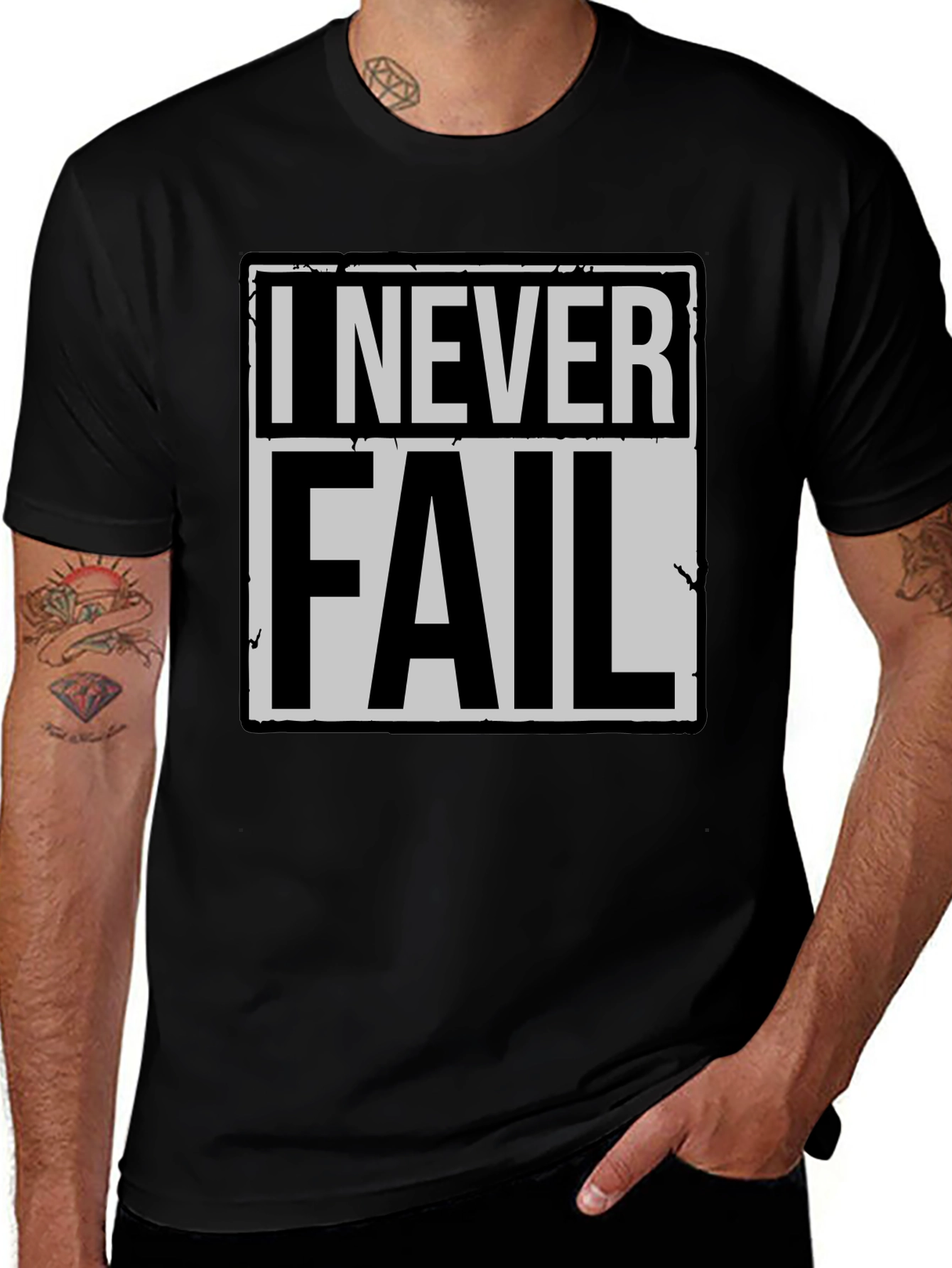 Variant 19 of I Never Fail Graphic Tee - Bold Statement T-Shirt