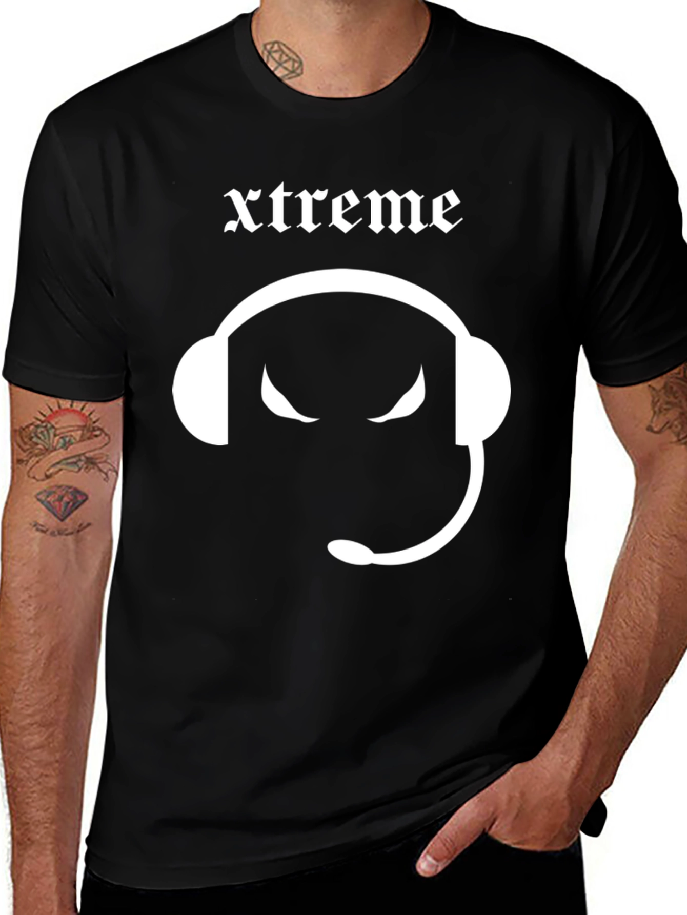 Variant 28 of Xtreme Gamer Graphic T-Shirt - Black Cotton Tee