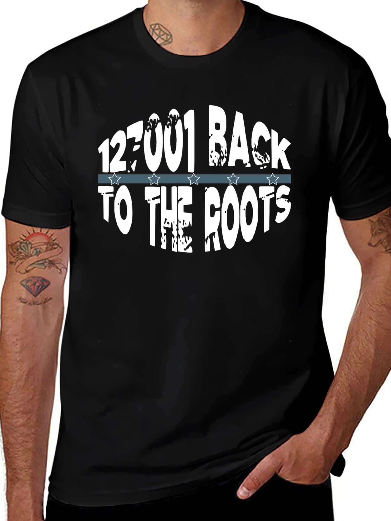 Variant 17 of 127:001 Back to the Roots Black T-Shirt