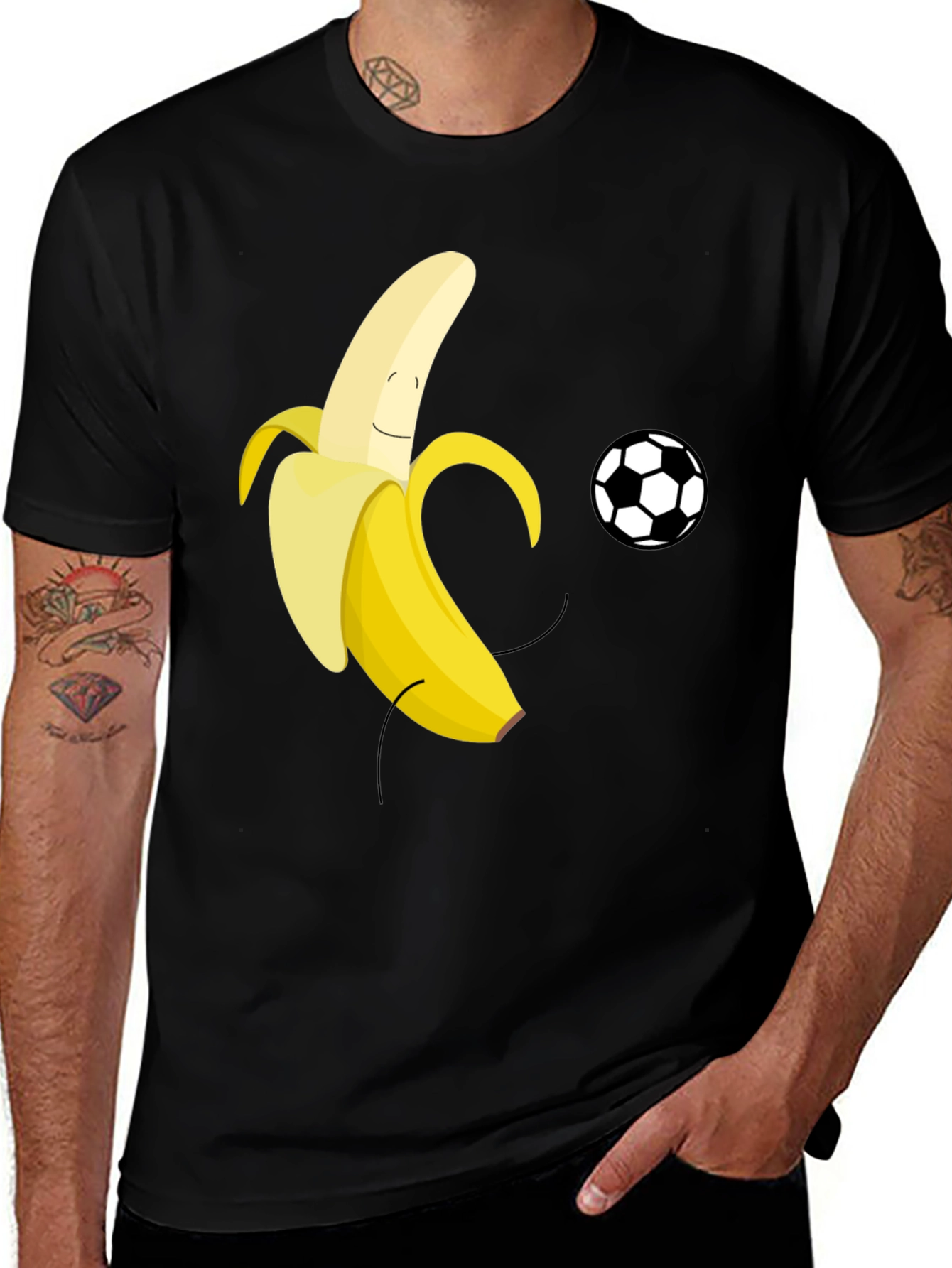 Variant 14 of Banana Soccer T-Shirt - Playful Graphic Tee