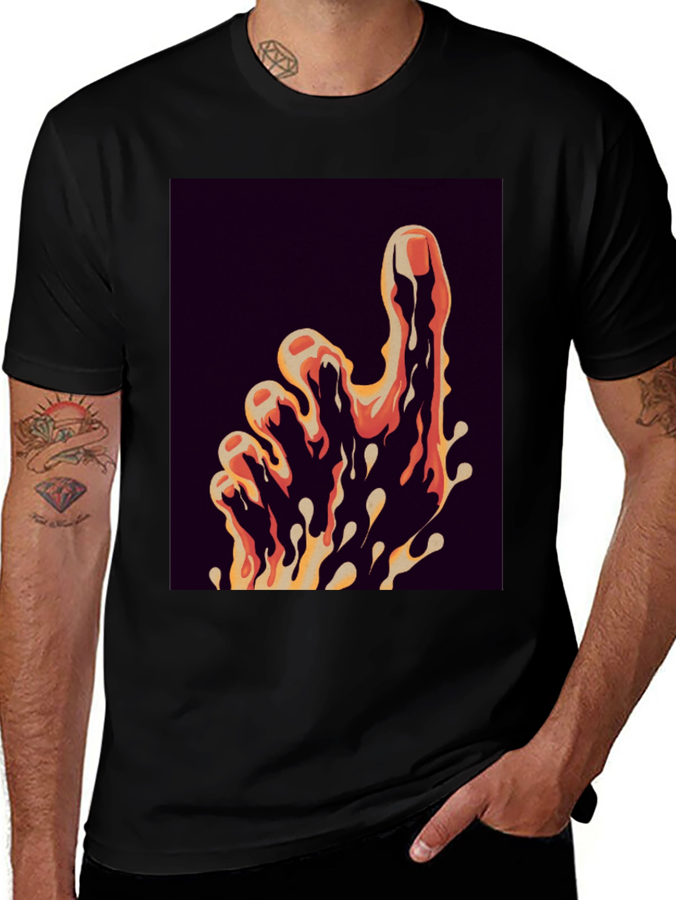 Variant 29 of Abstract Lava Flow Graphic T-Shirt