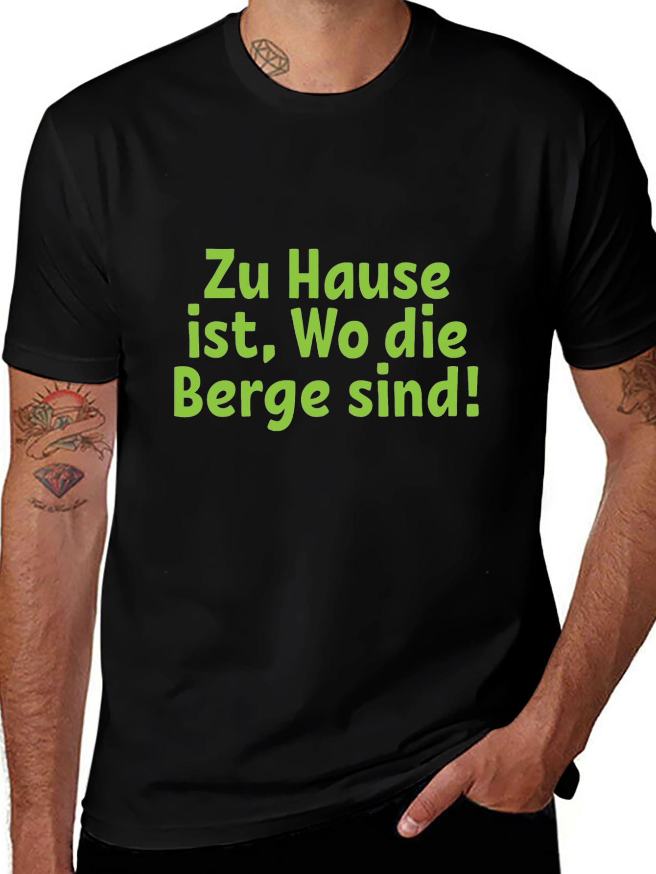 Variant 16 of Zu Hause Berge T-Shirt: Home is Where the Mountains Are