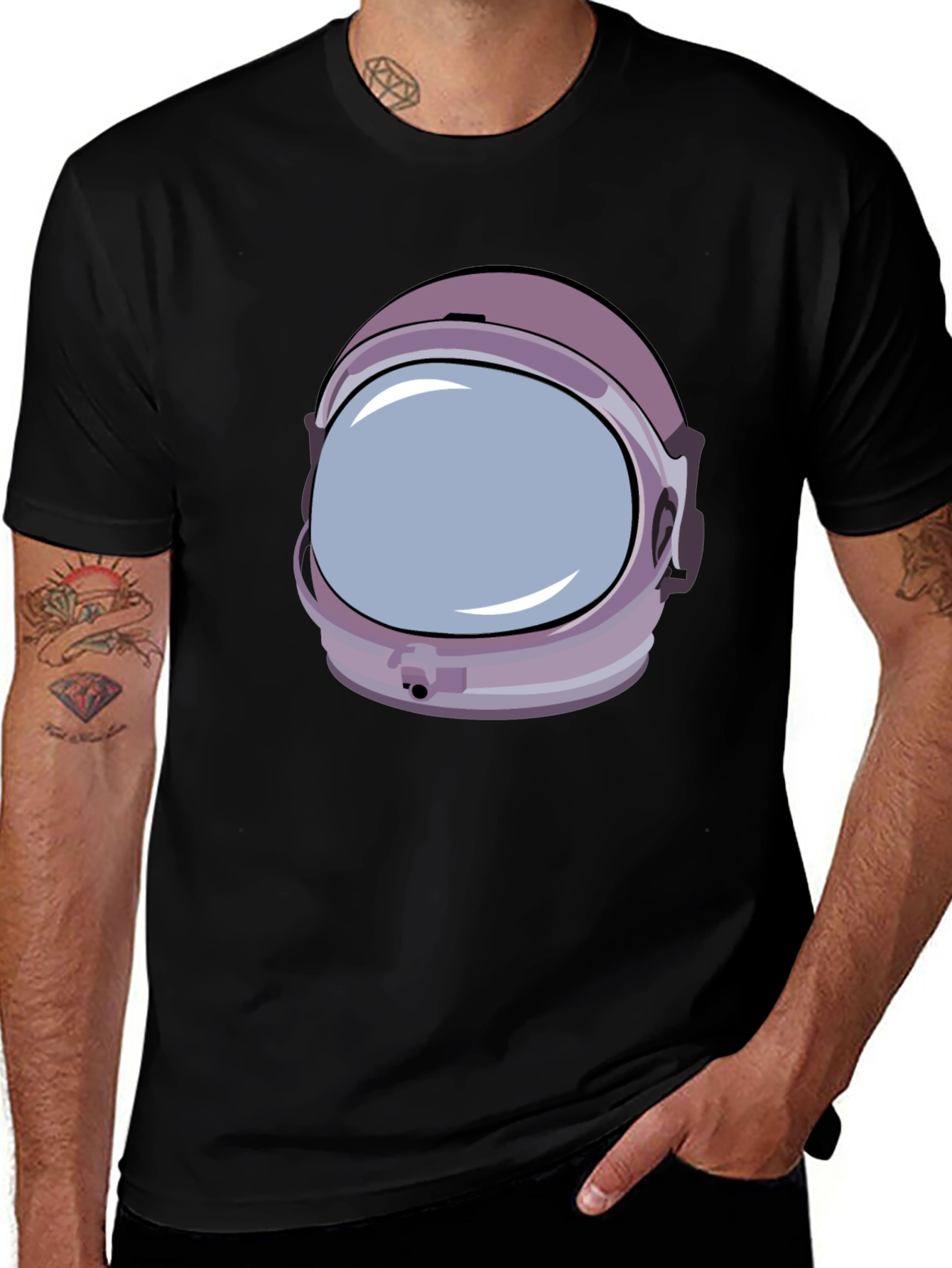 Variant 17 of Retro Astronaut Helmet Graphic T-Shirt