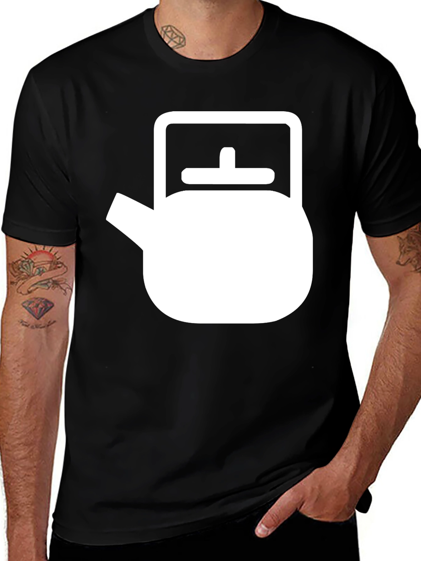 Variant 14 of Minimalist Kettle T-Shirt - Black