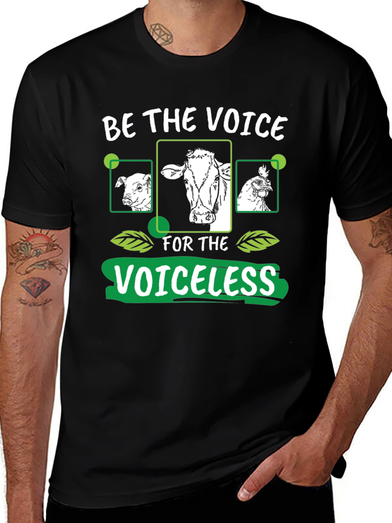 Variant 26 of Vegan Be the Voice Graphic Tee