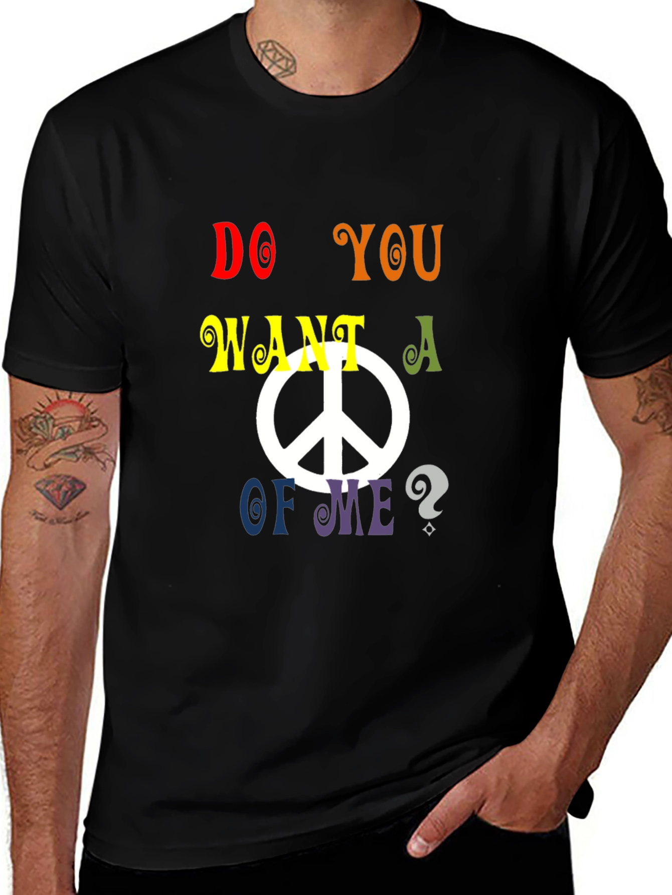 Variant 9 of Peace T-Shirt - Retro Style