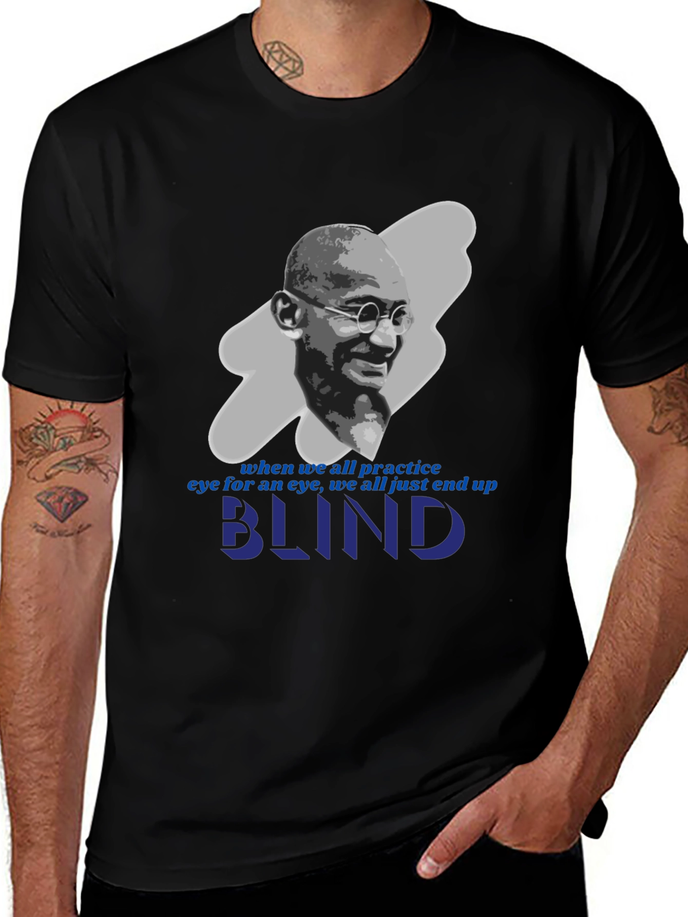 Gandhi Blind Quote Graphic T-Shirt