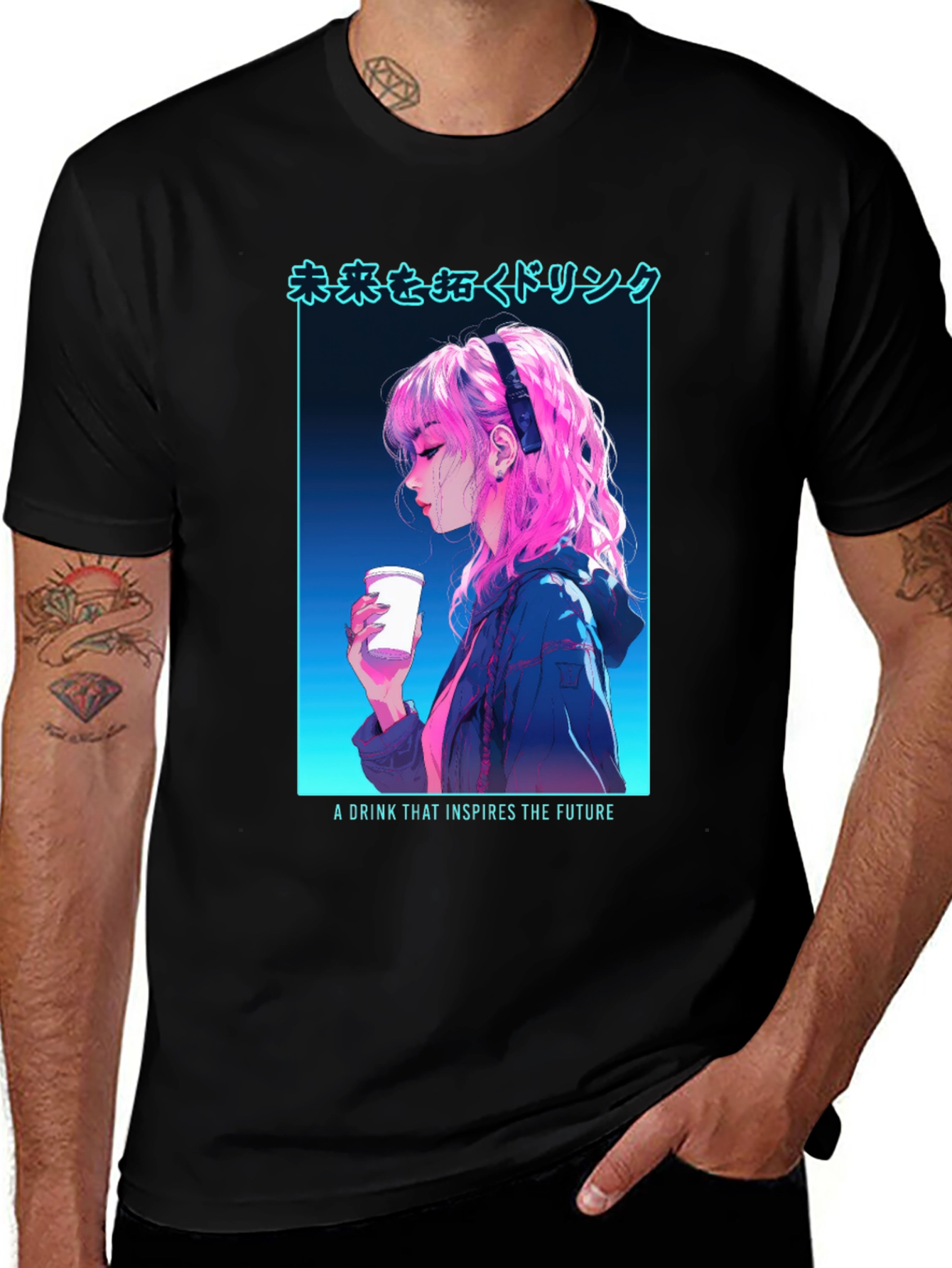 Variant 29 of Anime Girl Drink T-Shirt - Inspire The Future