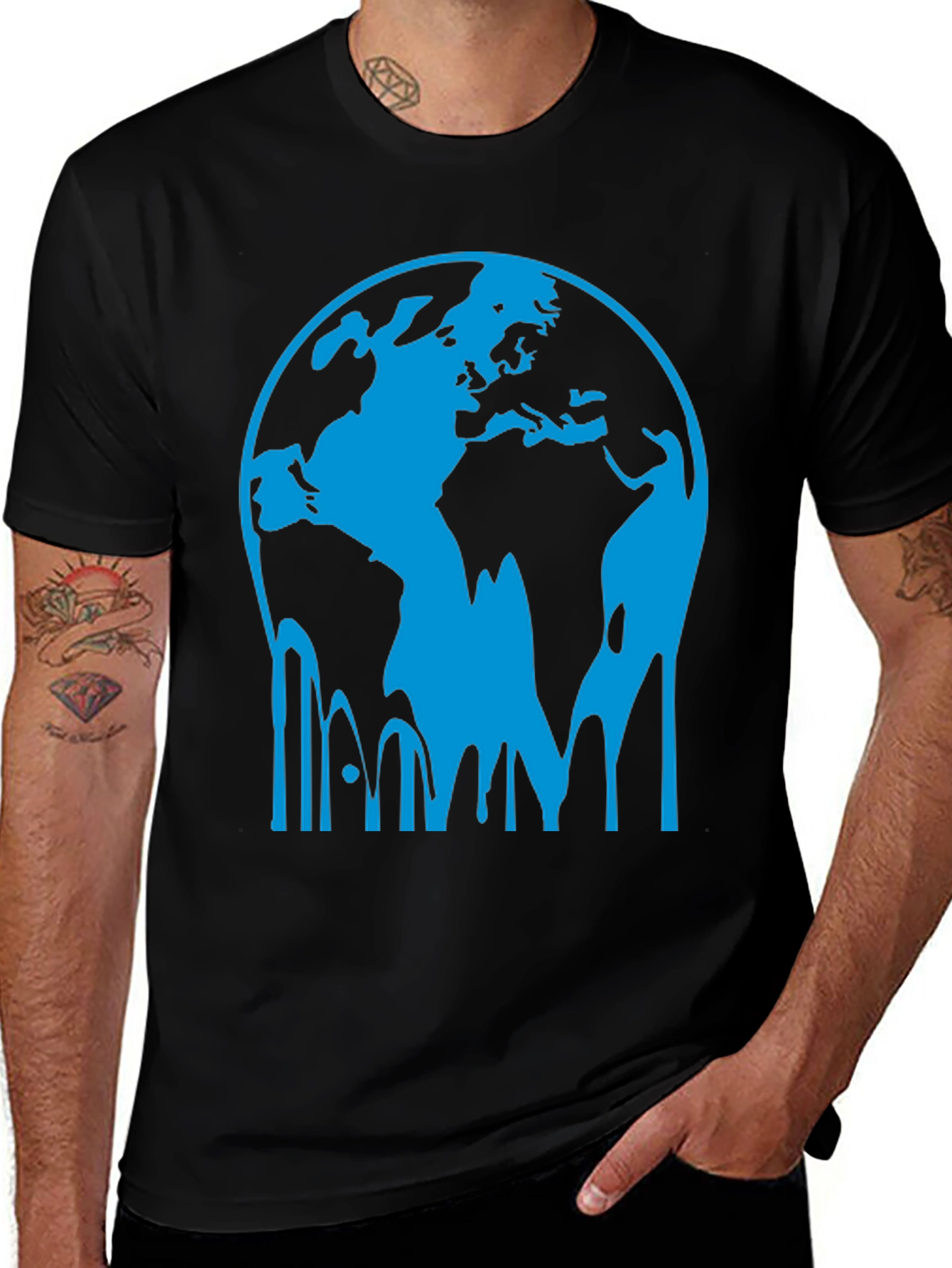 Variant 11 of Melting Earth Graphic Tee - Global Warming Awareness
