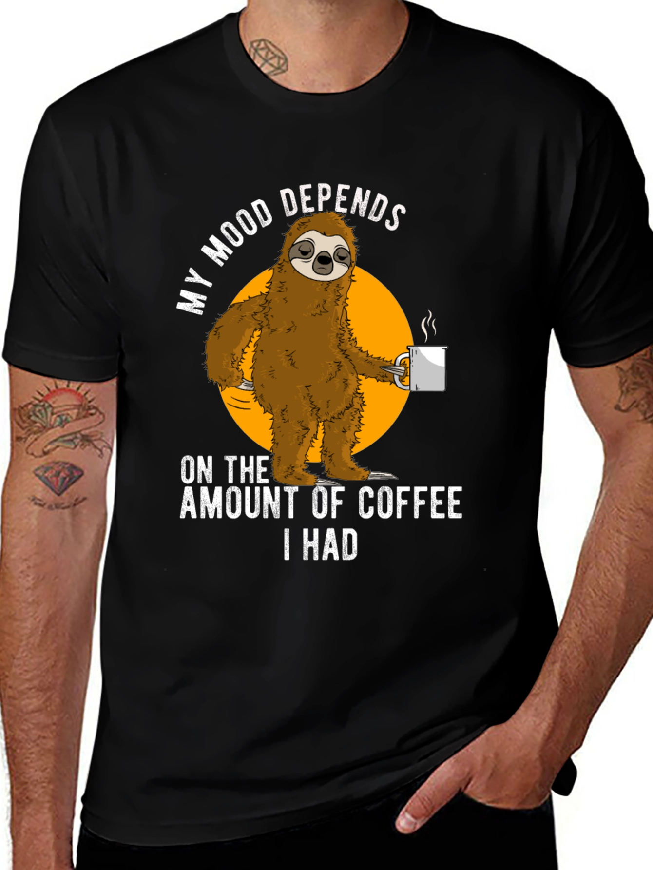 Variant 12 of Coffee Sloth Graphic T-Shirt