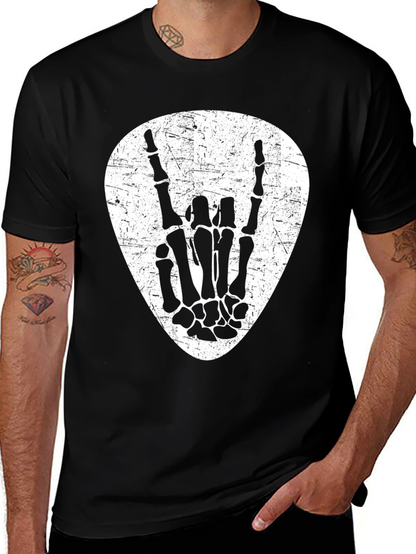 Variant 29 of Rock On Skeleton Hand T-Shirt