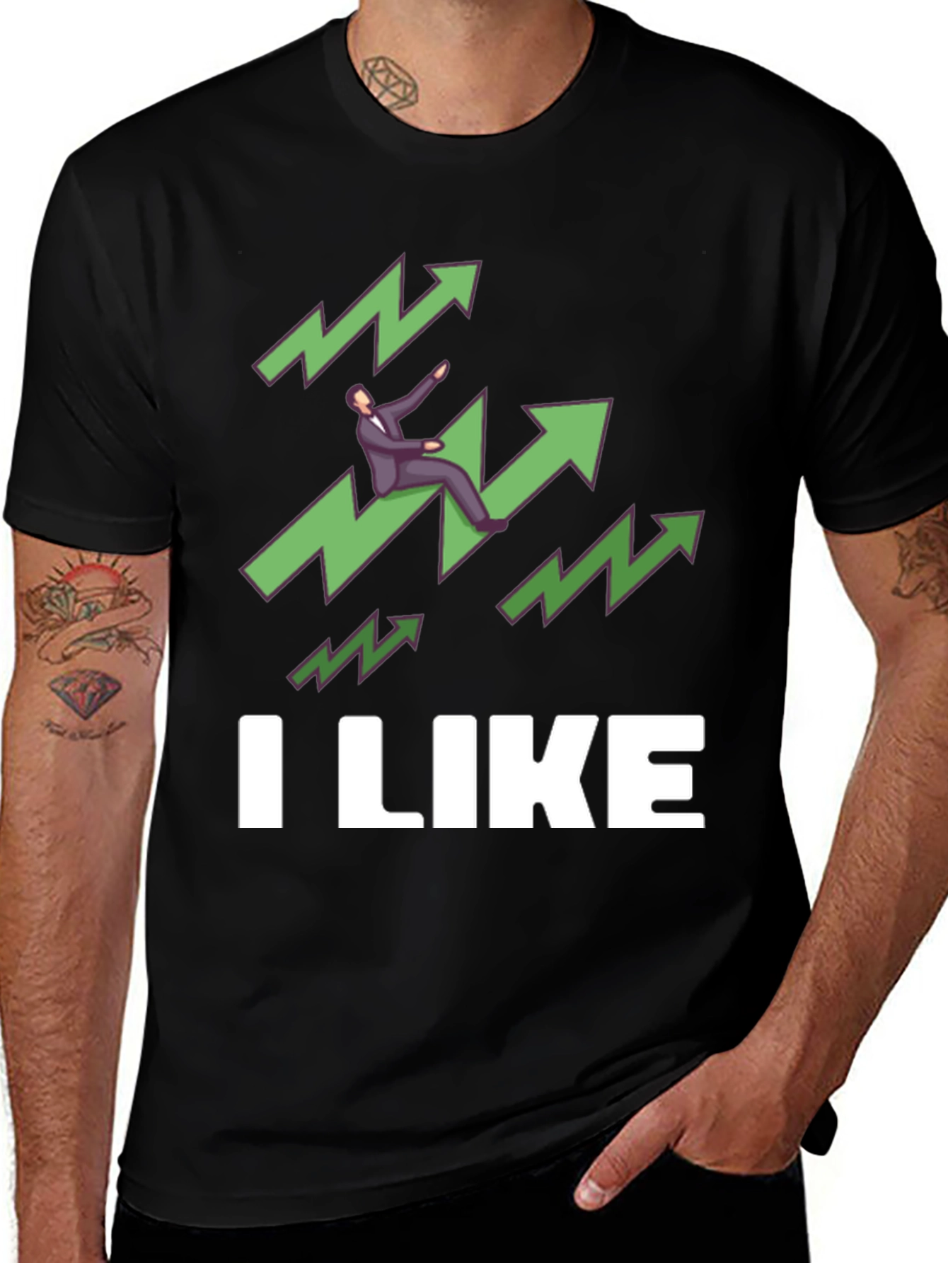 Variant 21 of I Like Stocks Graphic Tee - Bull Market T-Shirt