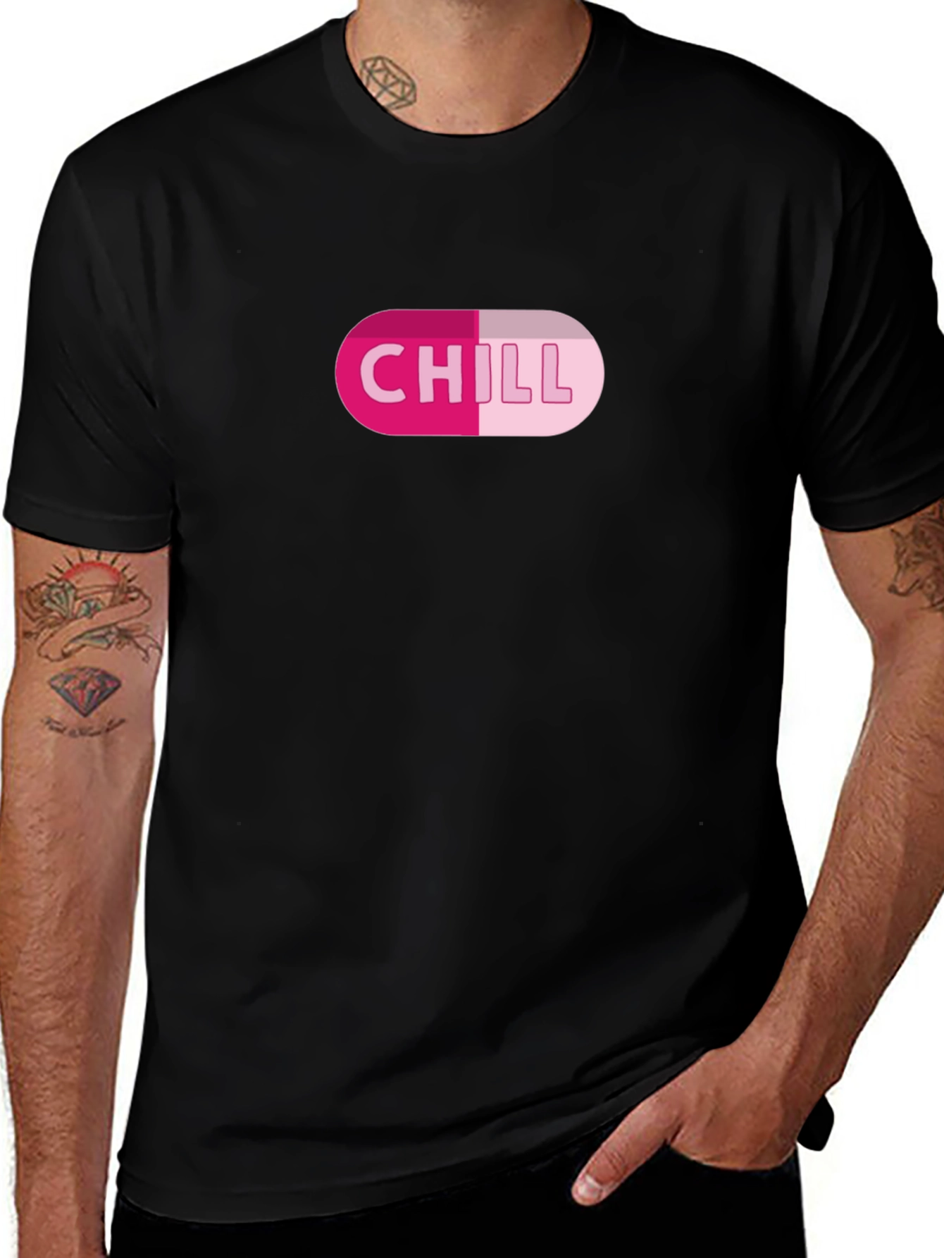 Variant 18 of Chill Pill Graphic Tee - Relaxed Style
