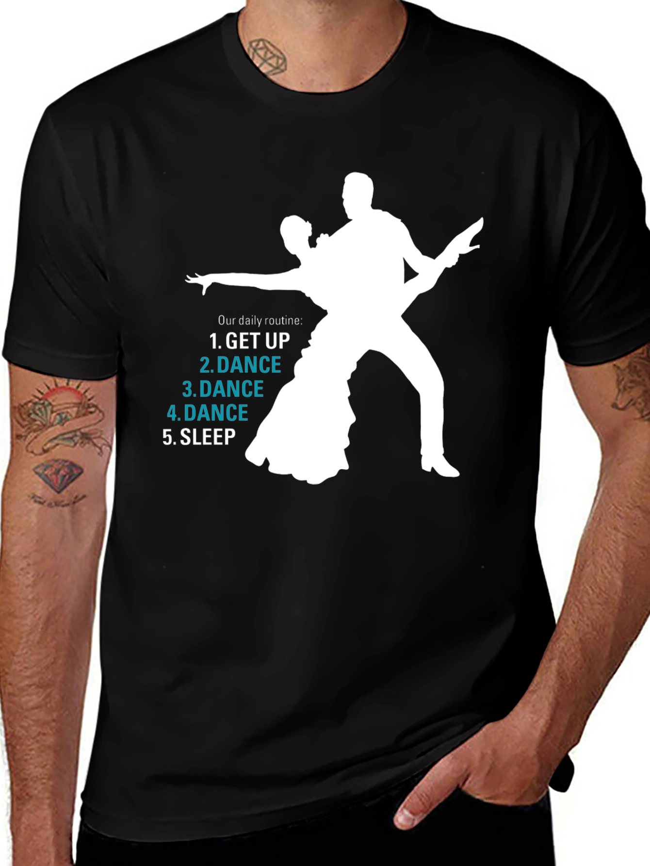 Variant 15 of Dance Routine Graphic Tee - Black