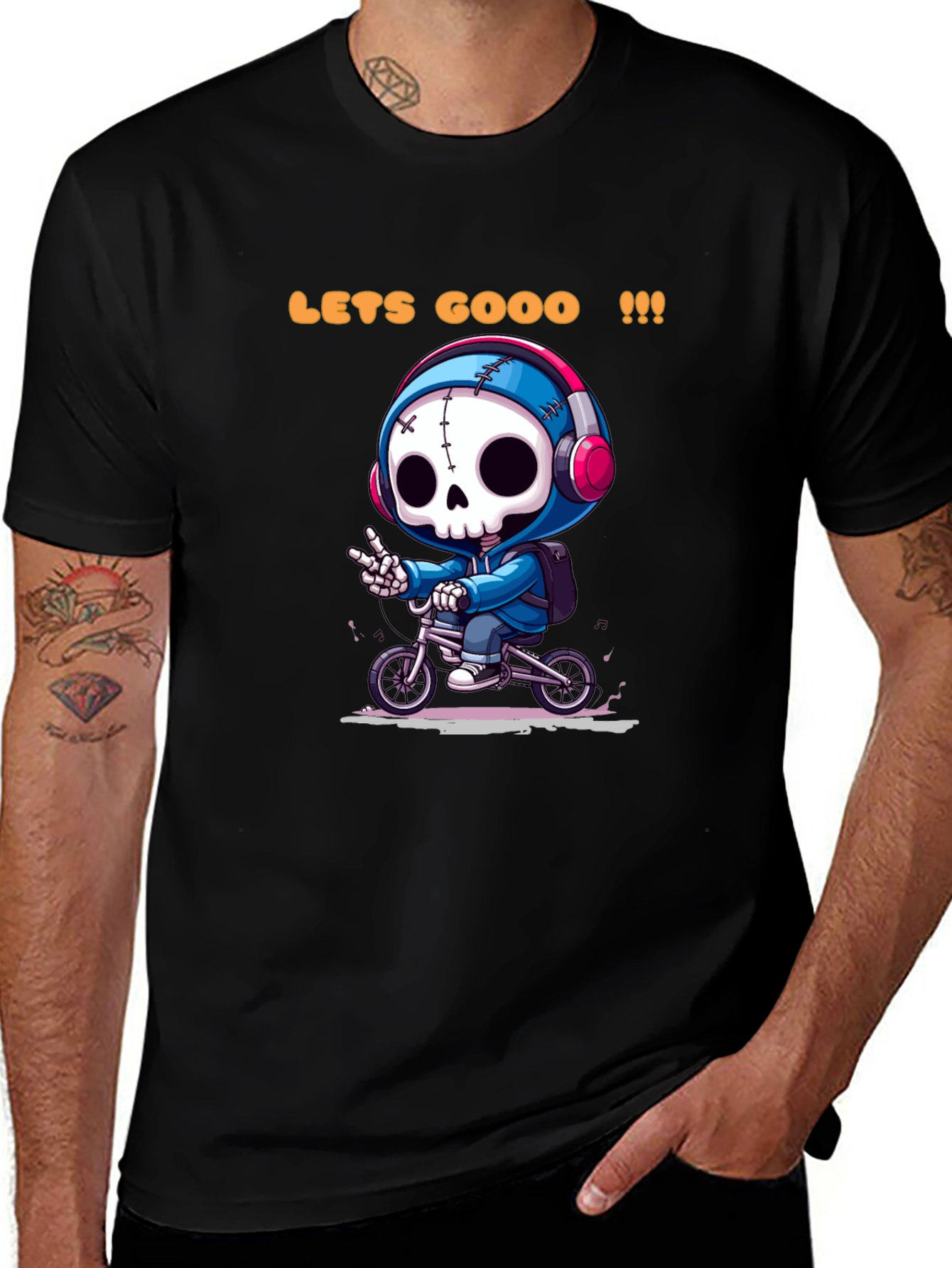 Variant 19 of Cool Skeleton Rider Graphic Tee