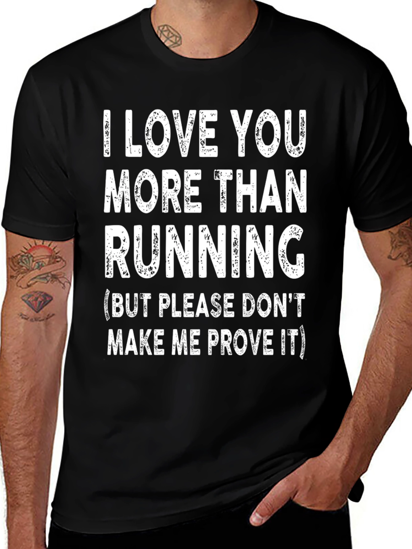 Variant 13 of Funny Running T-Shirt - I Love You More Than Running