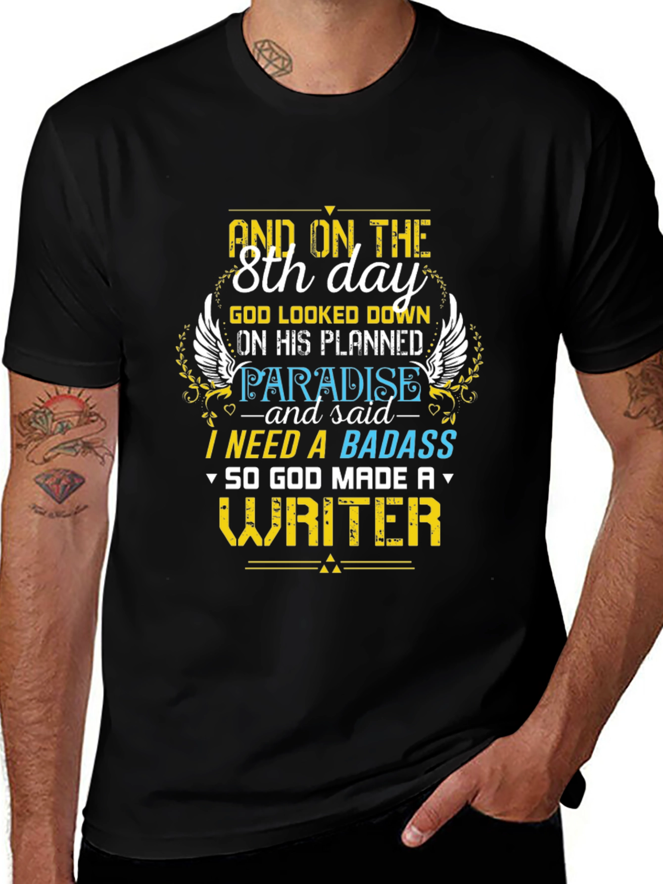 Variant 5 of Badass Writer T-Shirt - 8th Day Creation