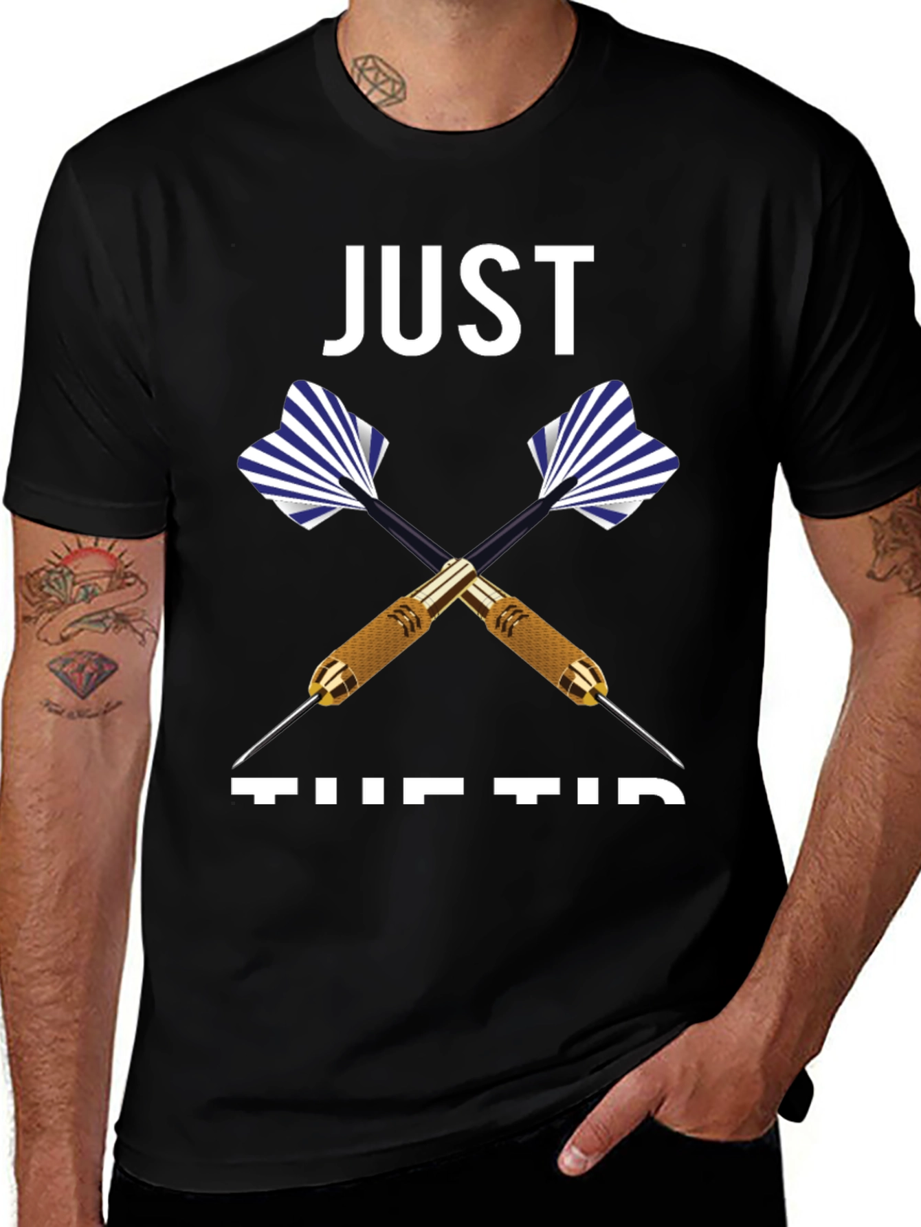 Just The Tip Dart T-Shirt Funny Dartboard Tee