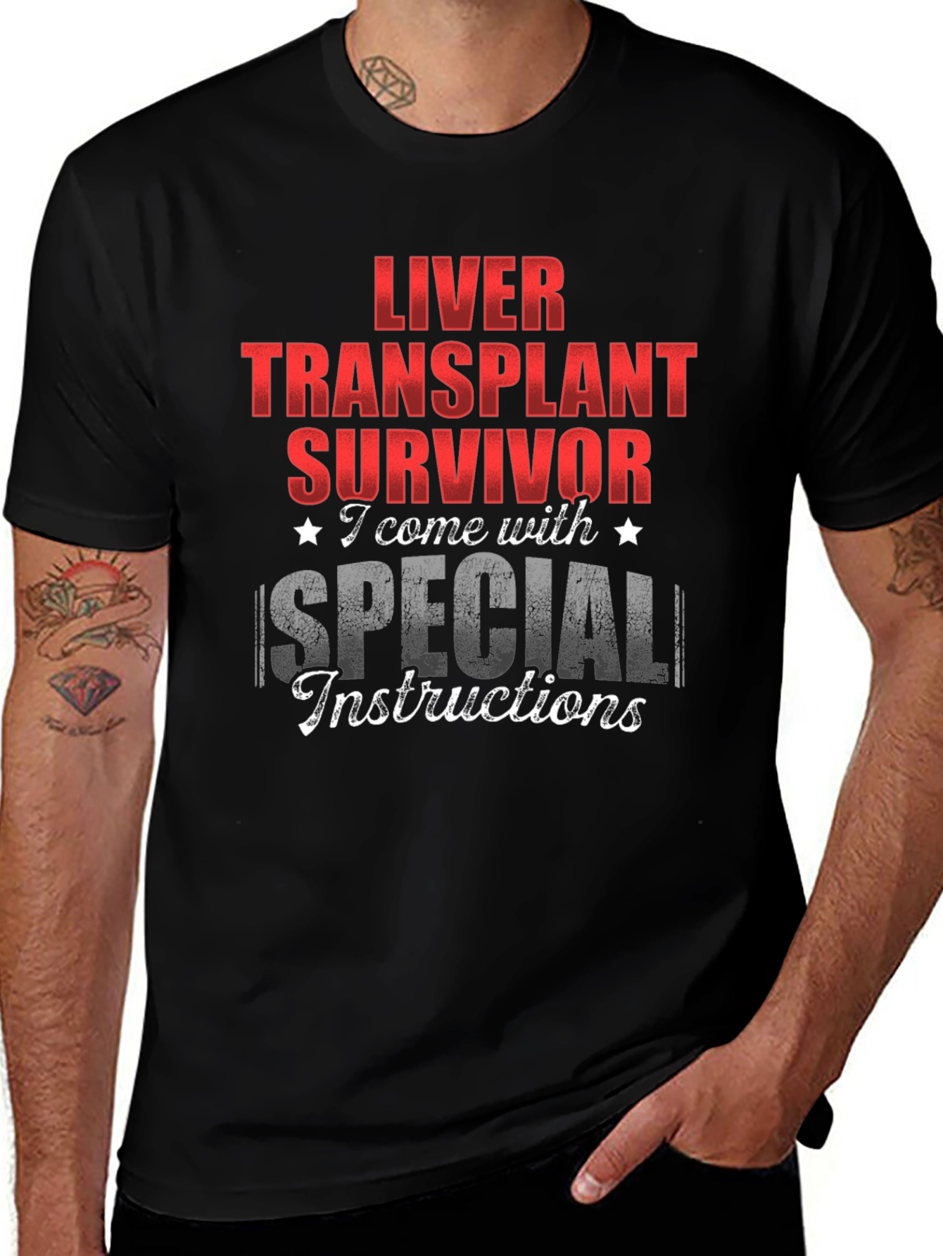 Variant 21 of Liver Transplant Survivor Special Instructions T-Shirt