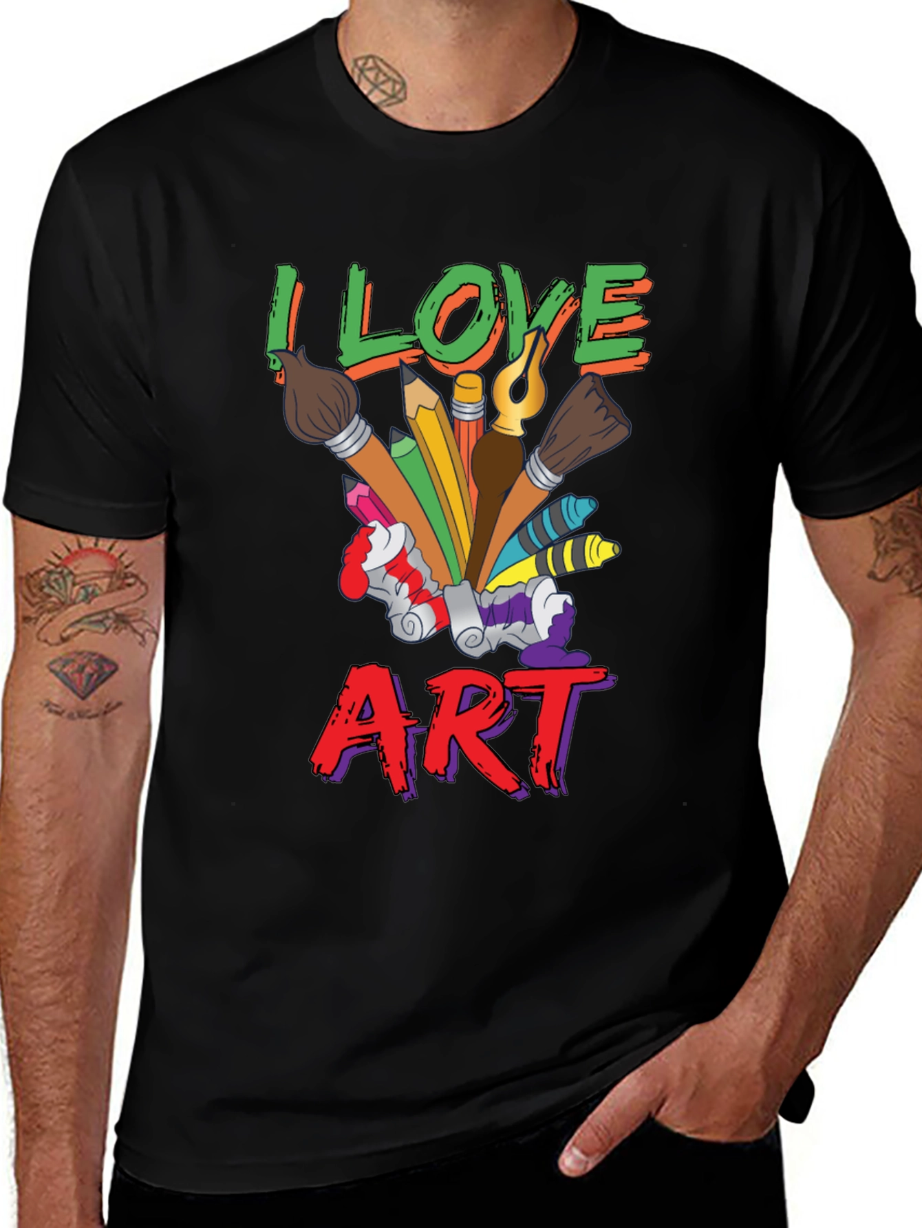 I Love Art T-Shirt, Artist Graphic Tee