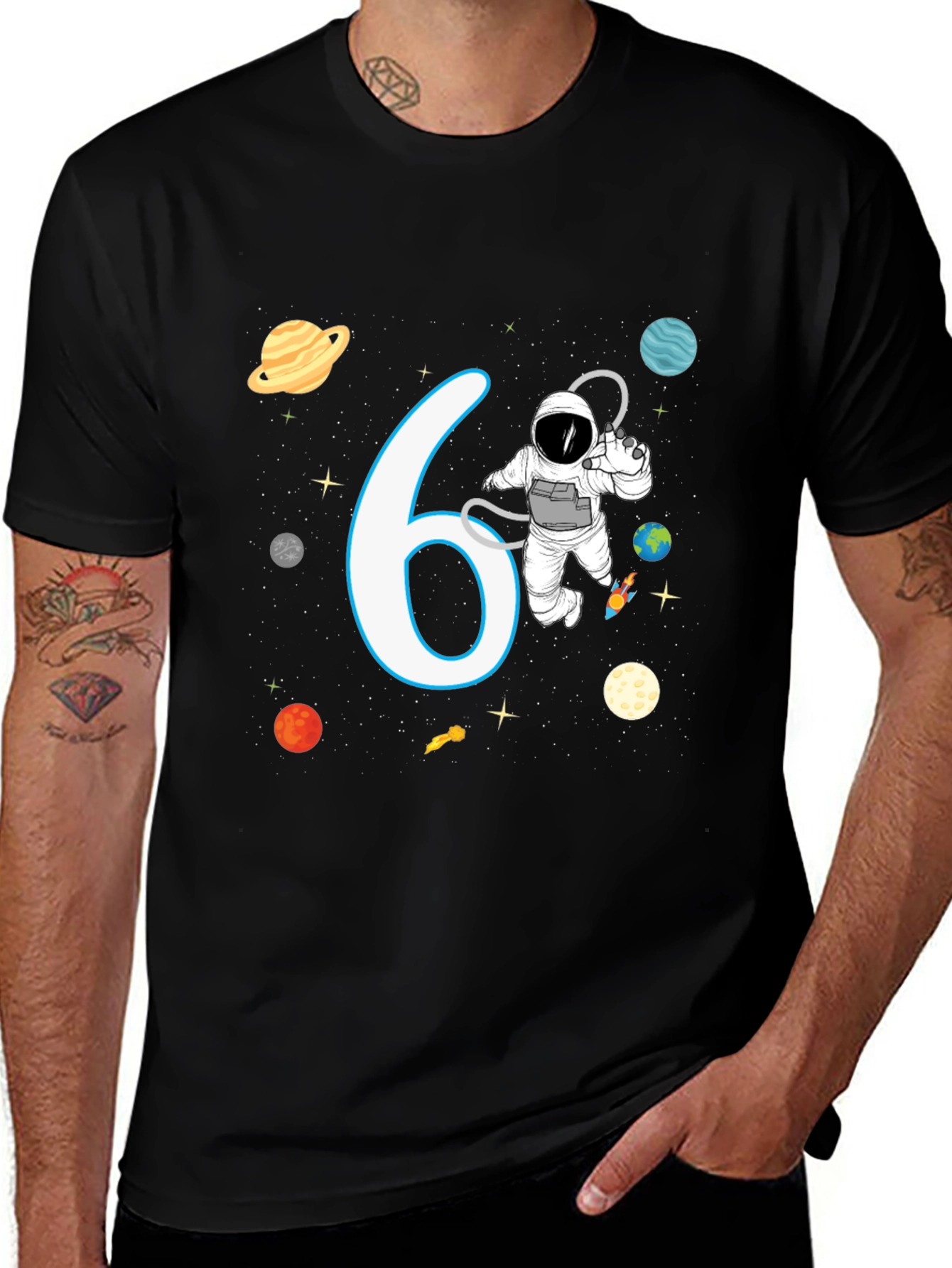 Variant 29 of Birthday Boy 6th Birthday Astronaut T-Shirt