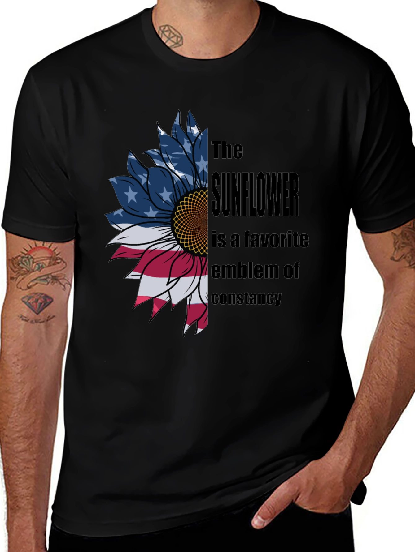 Variant 23 of American Sunflower Graphic T-Shirt
