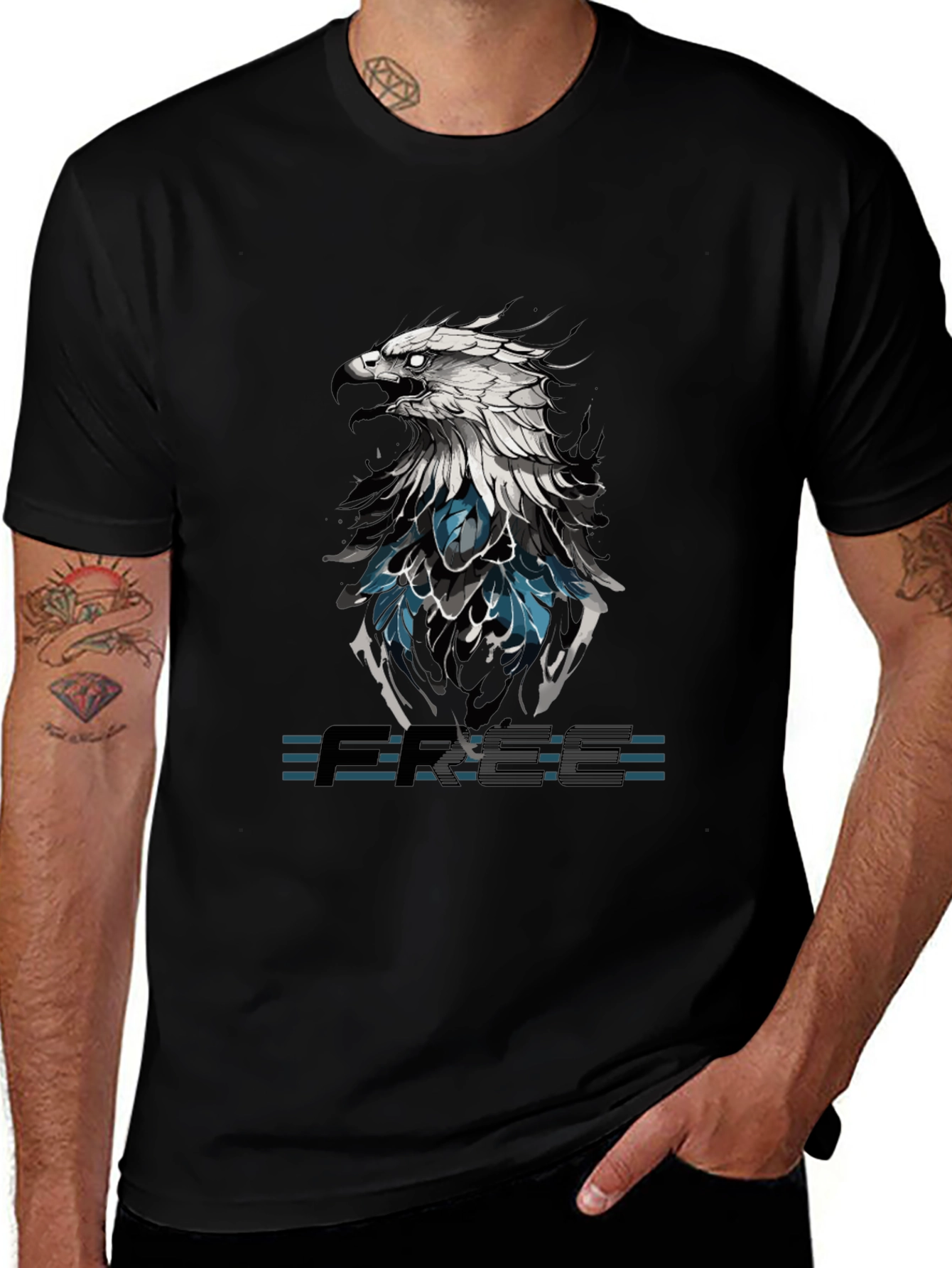 Variant 7 of Eagle Graphic T-Shirt - Black