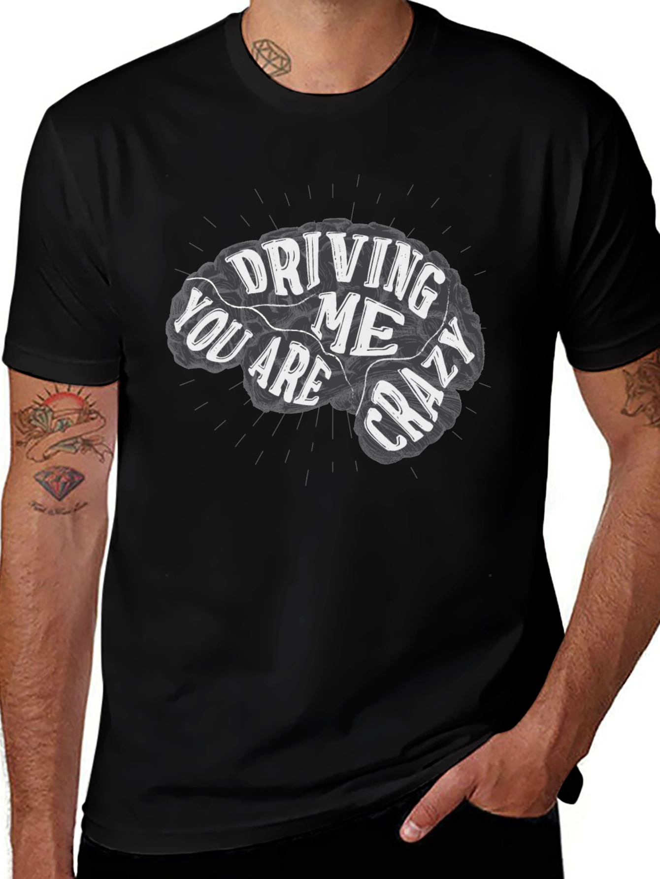 Driving Me Crazy Brain T-Shirt